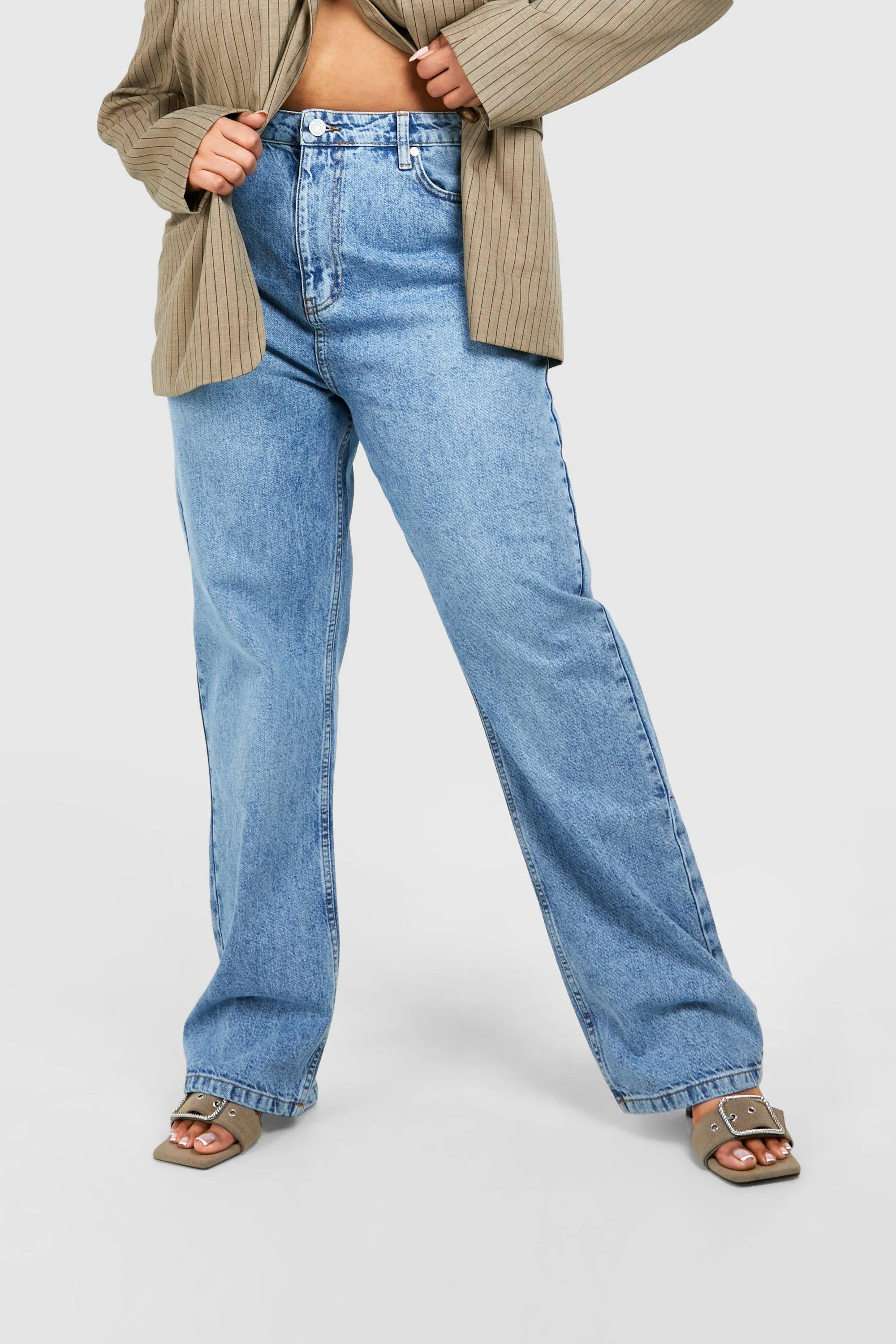 Plus Acid Wash Straight Leg Jeans 4 Plus Acid Wash Straight Leg Jeans