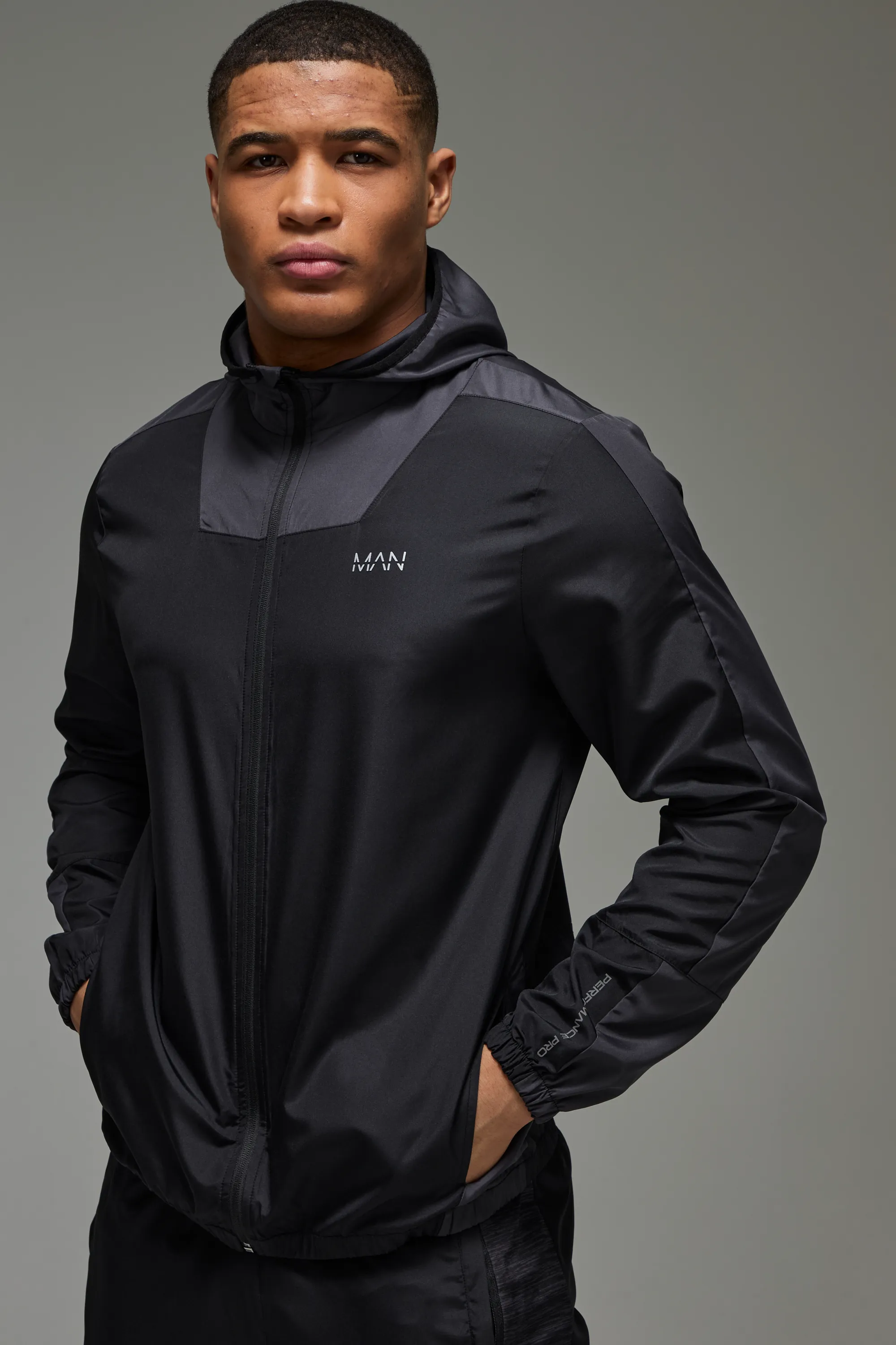 Man Active Regular Fit Lightweight Colour Block Windbreaker 1 Man Active Regular Fit Lightweight Colour Block Windbreaker