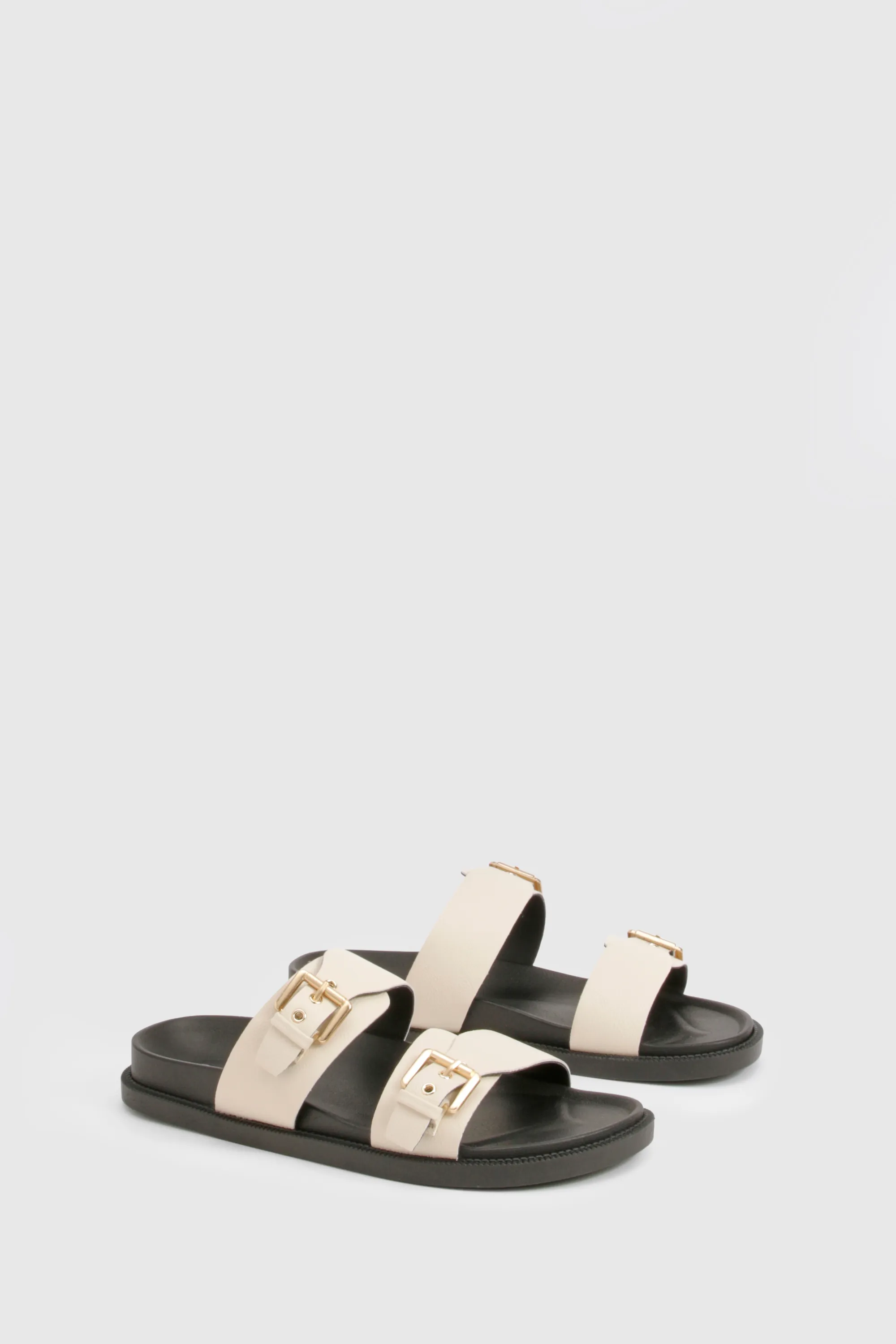 Double Buckle Strap Detail Sliders 2 Double Buckle Strap Detail Sliders