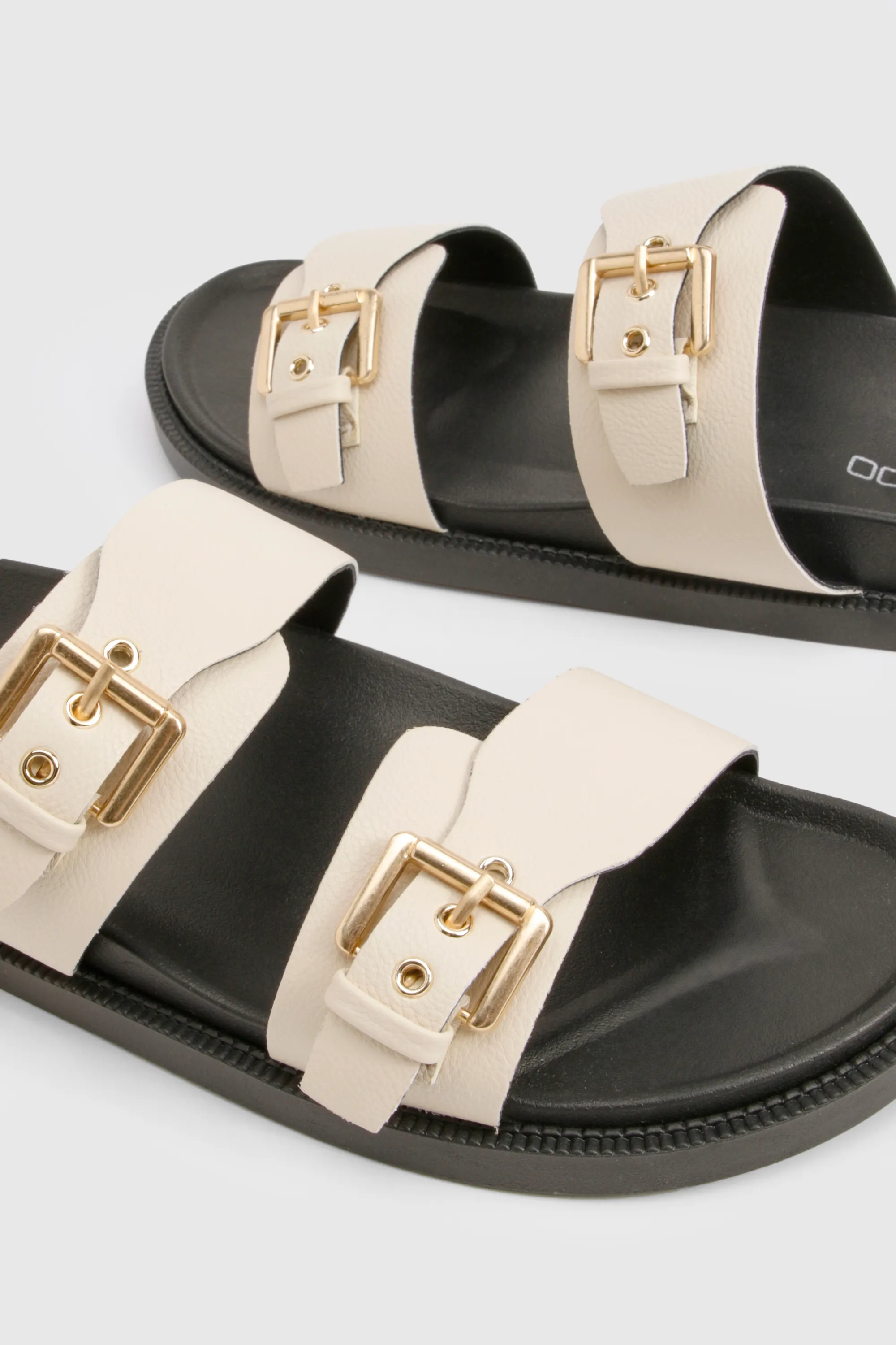 Double Buckle Strap Detail Sliders 5 Double Buckle Strap Detail Sliders