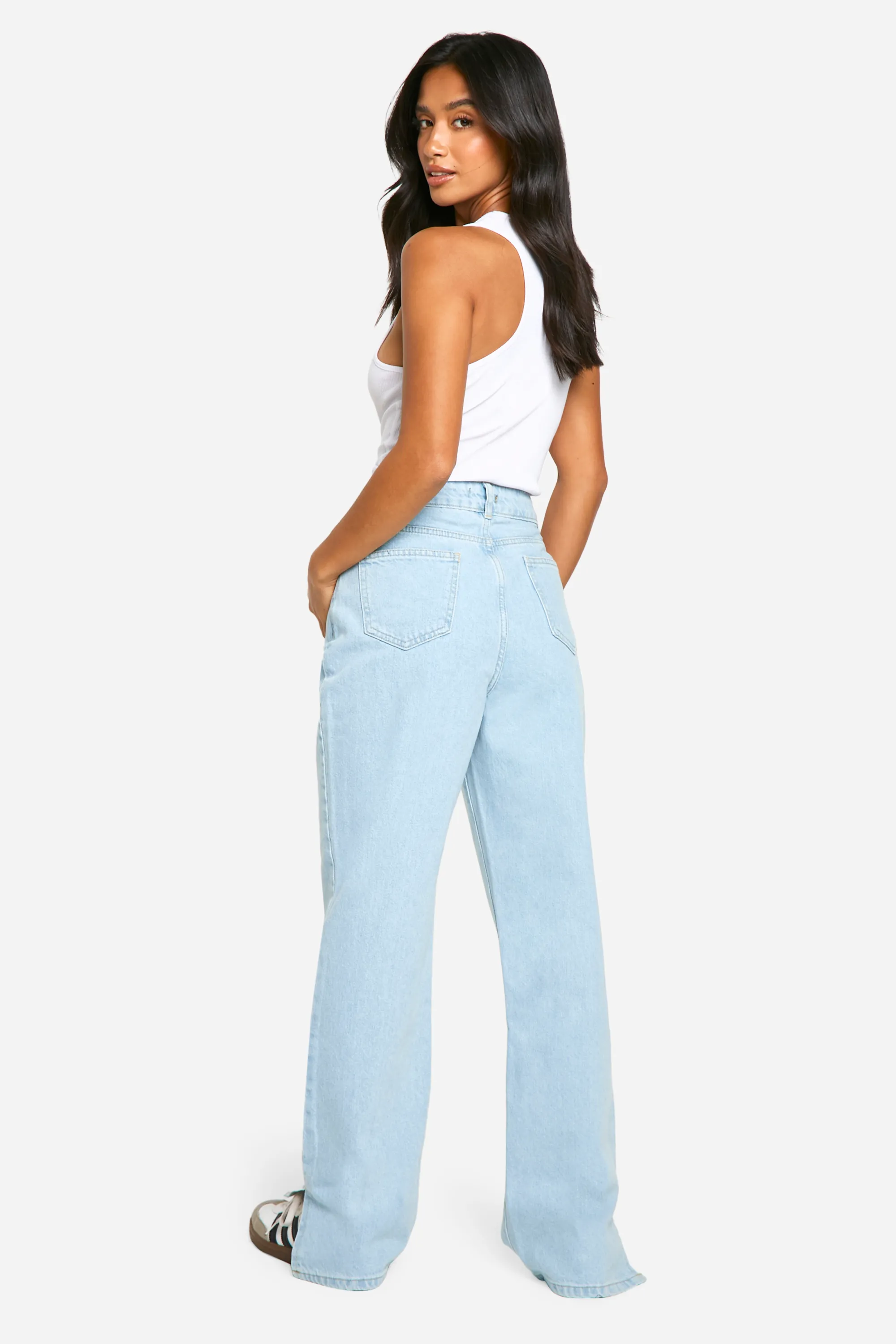 Petite High Waist Split Hem Jeans 2 Petite High Waist Split Hem Jeans
