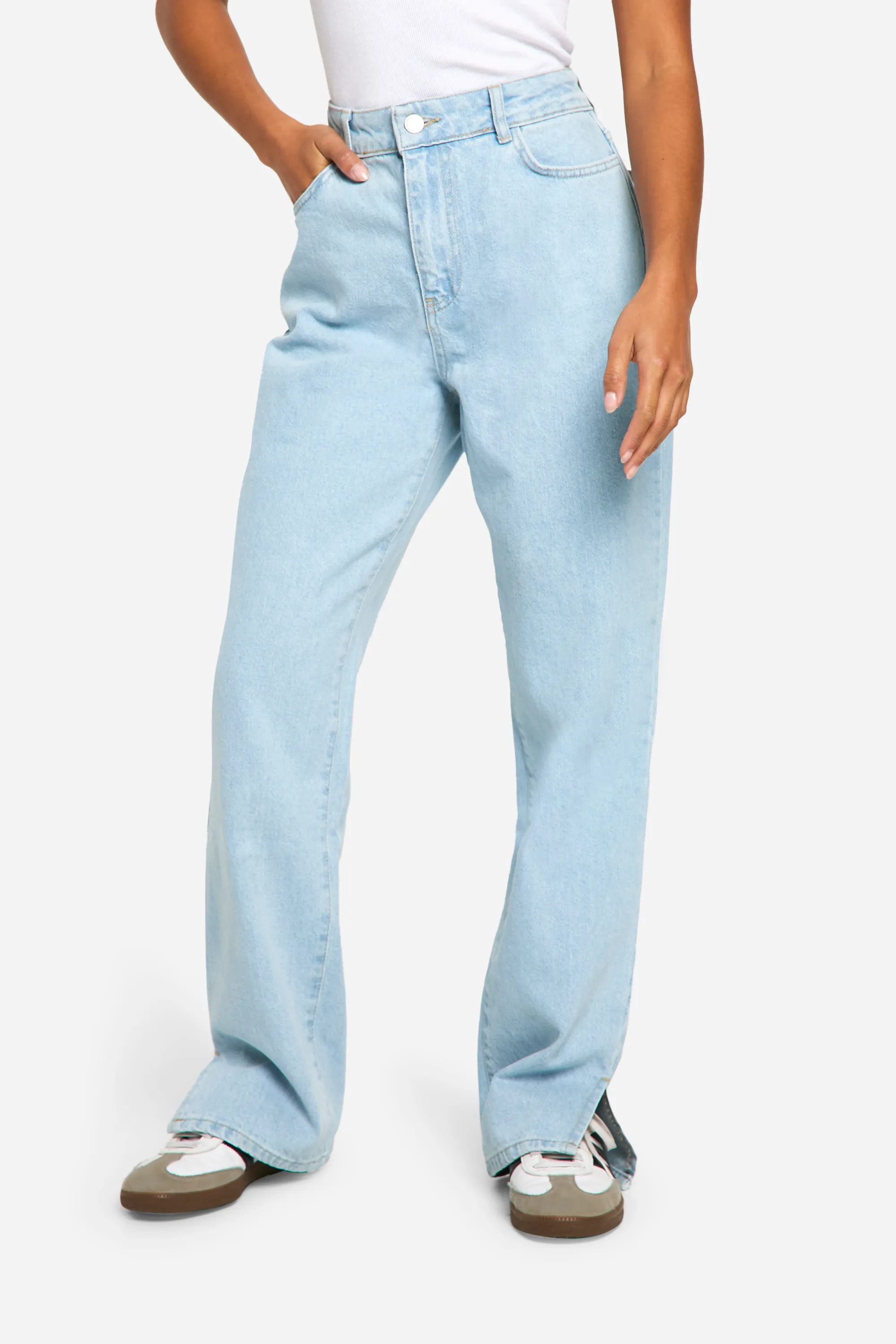 Petite High Waist Split Hem Jeans 4 Petite High Waist Split Hem Jeans
