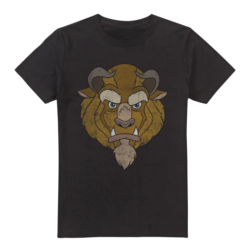 Beauty And The Beast HeadT-Shirt Black