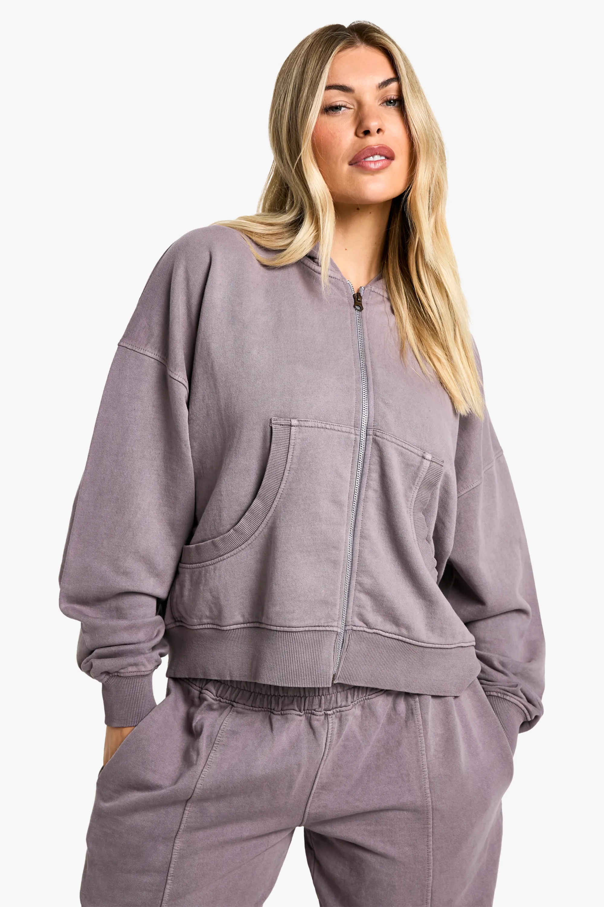 Premium Heavyweight Overdyed Zip Through Hoodie 1 Premium Heavyweight Overdyed Zip Through Hoodie