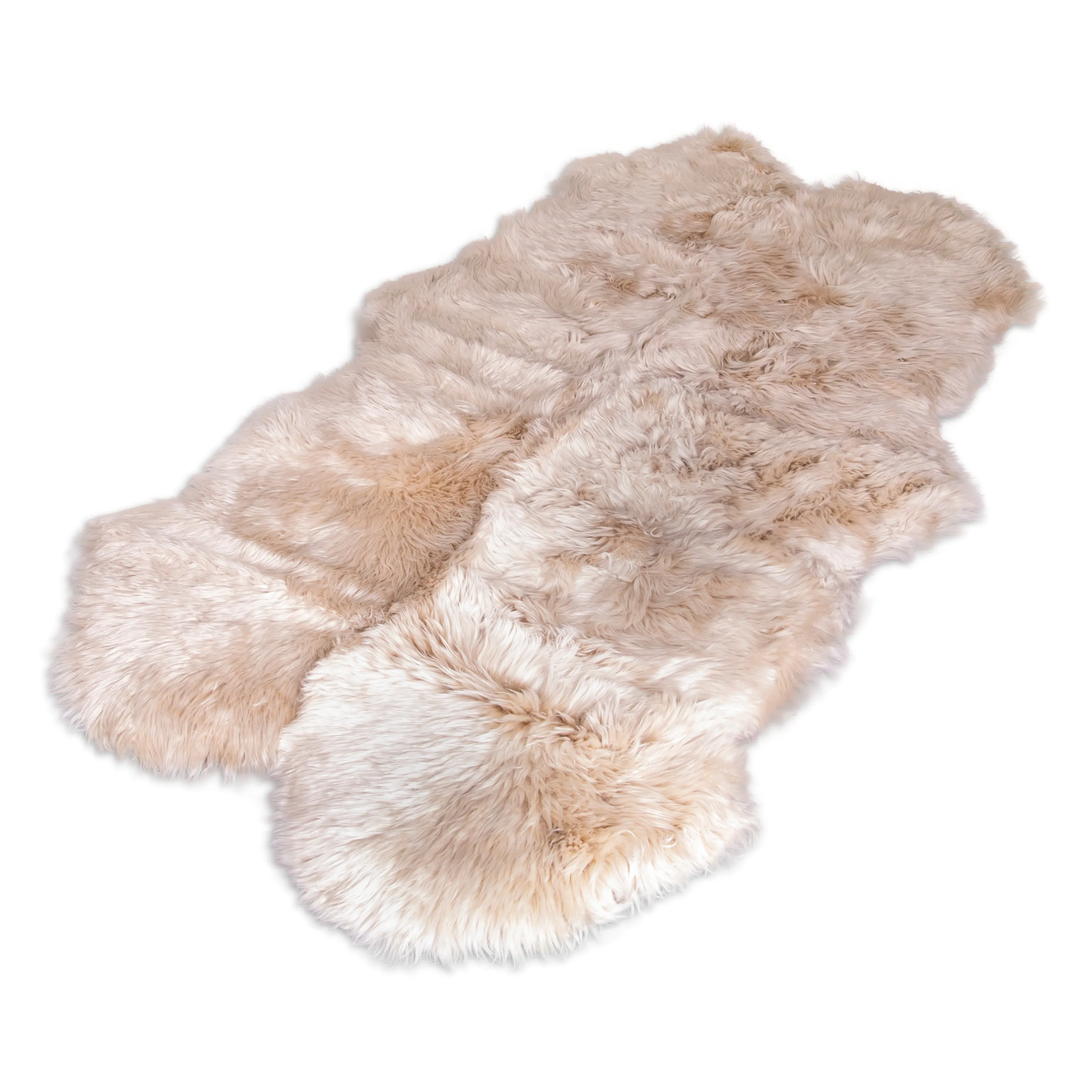 Quad Beige Sheepskin Rug 4 Quad Beige Sheepskin Rug