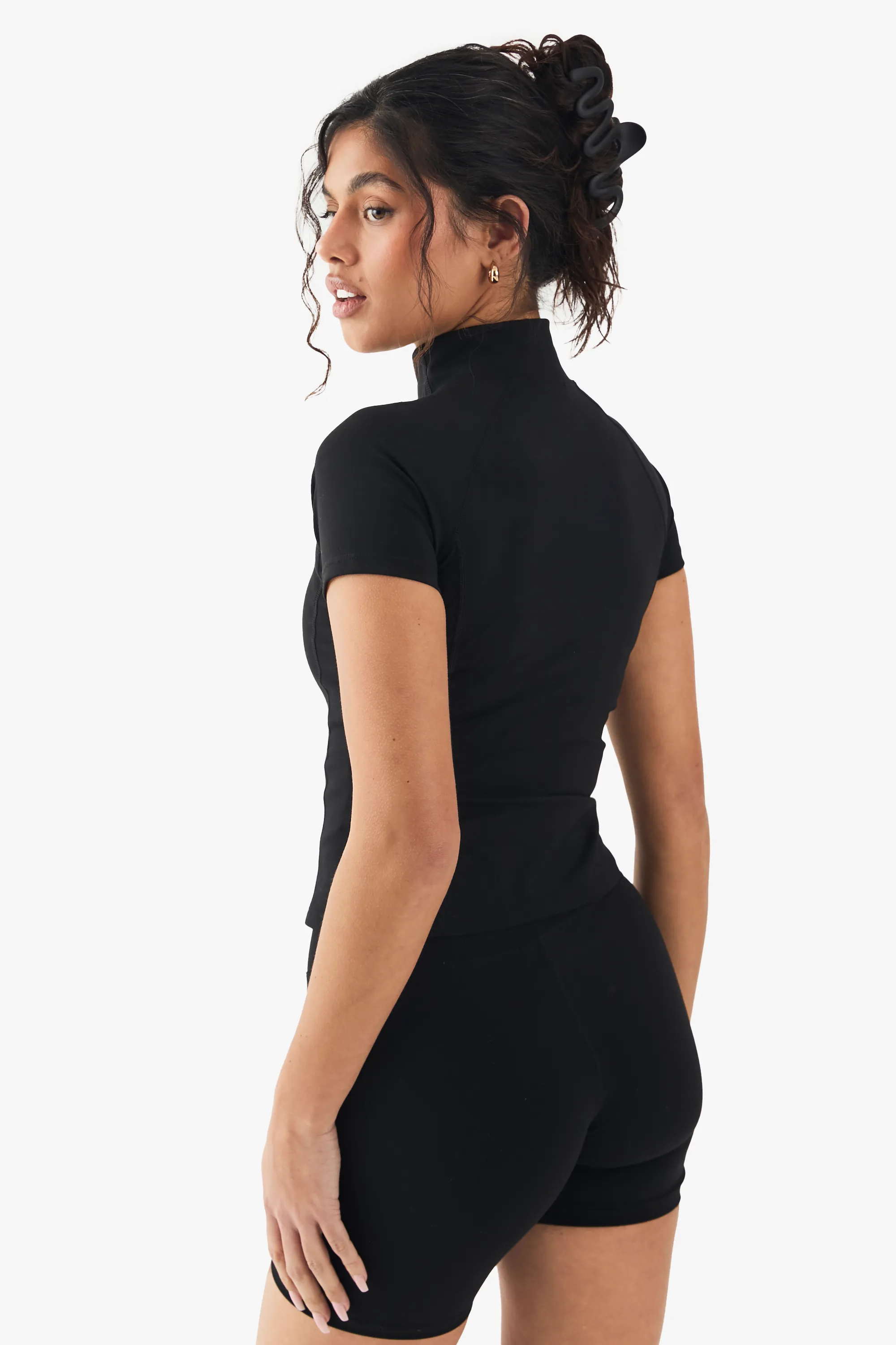 DSGN Studio Ultra Sculpt Zip Through Short Sleeve Top 2 DSGN Studio Ultra Sculpt Zip Through Short Sleeve Top
