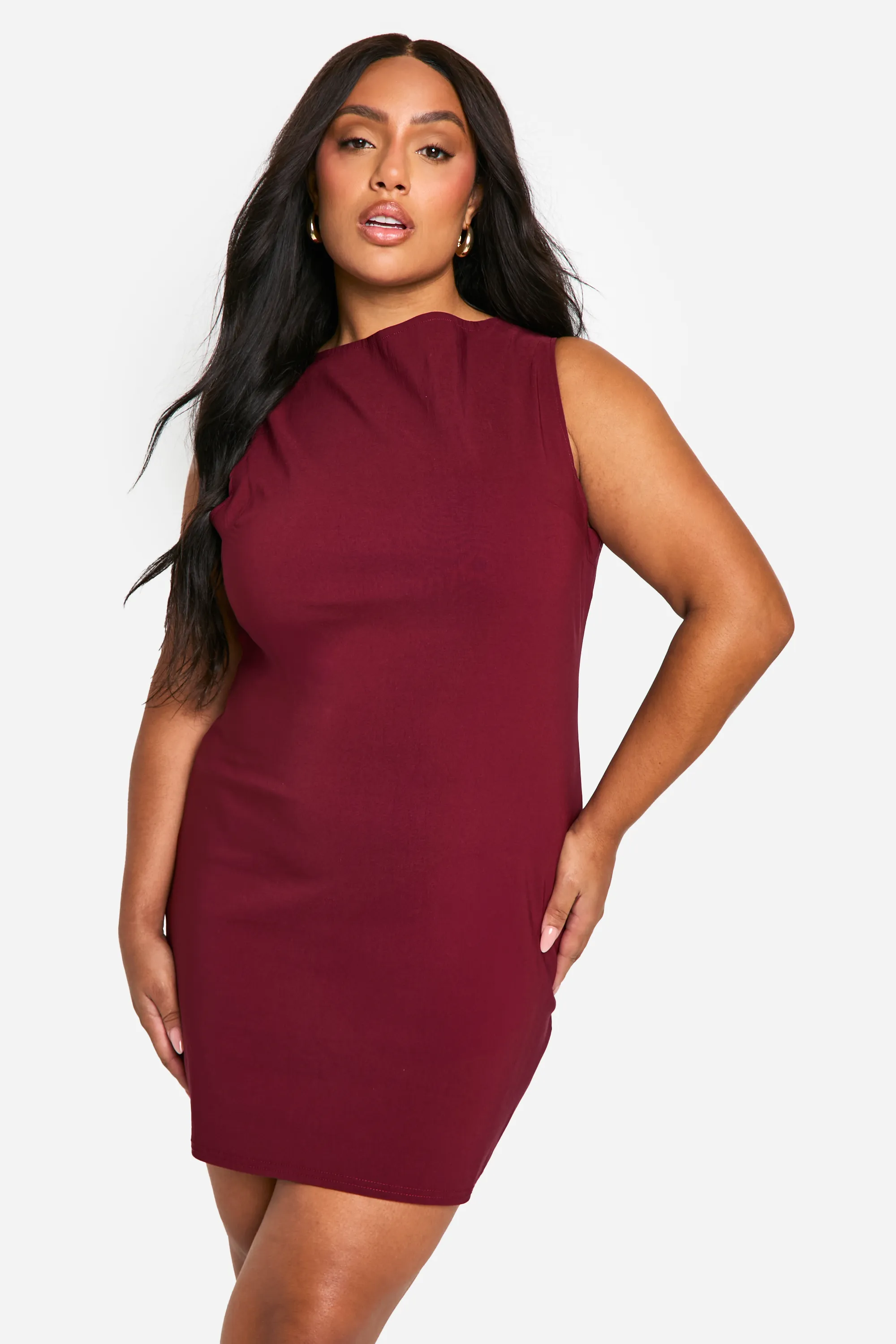 Plus Bengaline A Line Mini Dress