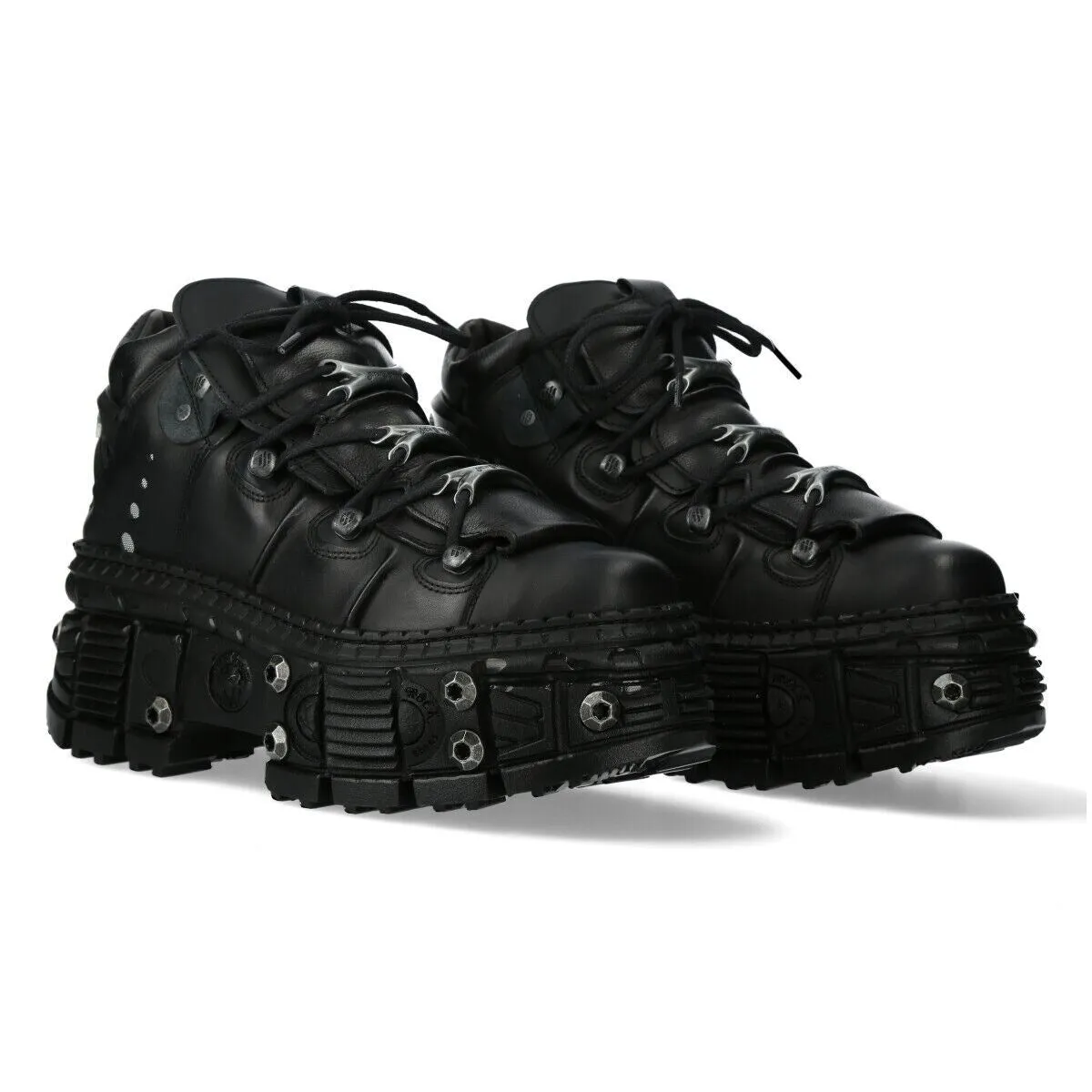 New Rock Goth Leather Ankle Boots-WALL106-S25 2 New Rock Goth Leather Ankle Boots-WALL106-S25