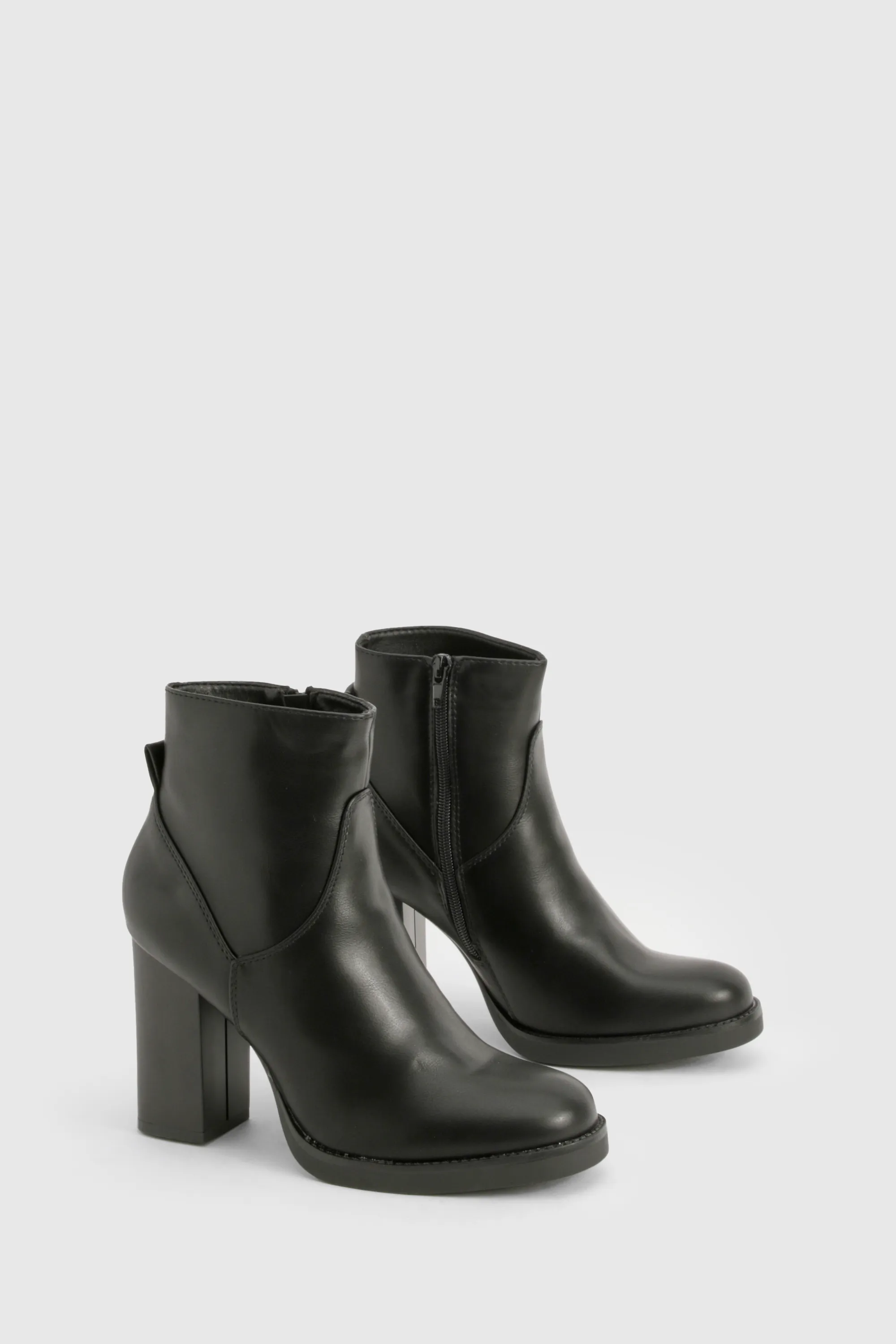 Panel Detail Heeled Boot 2 Panel Detail Heeled Boot