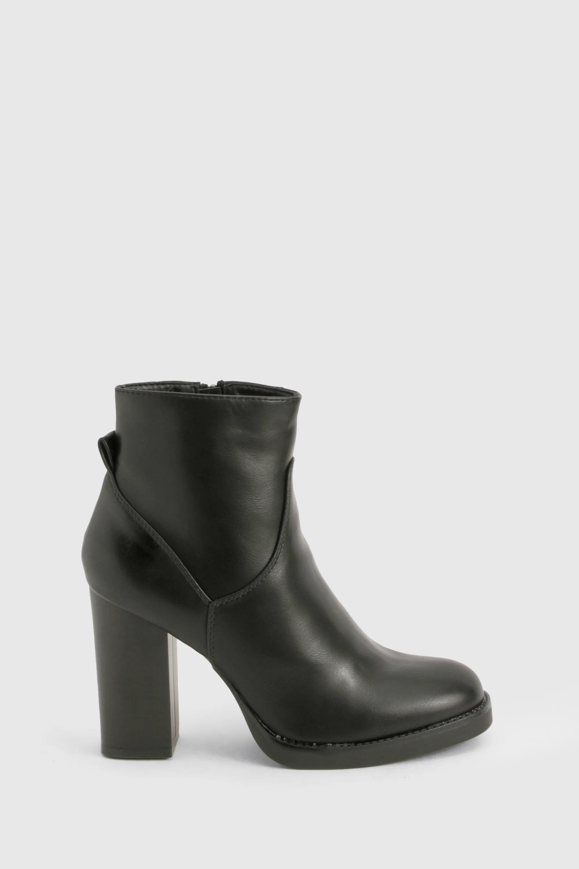 Panel Detail Heeled Boot 3 Panel Detail Heeled Boot
