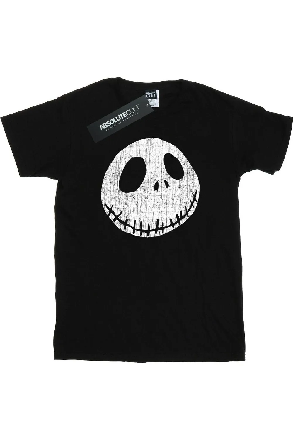 Nightmare Before Christmas Jack Cracked Face Cotton T-Shirt 2 Nightmare Before Christmas Jack Cracked Face Cotton T-Shirt