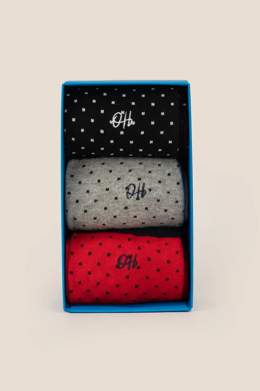Savile 3-Pack Mens Cotton Socks