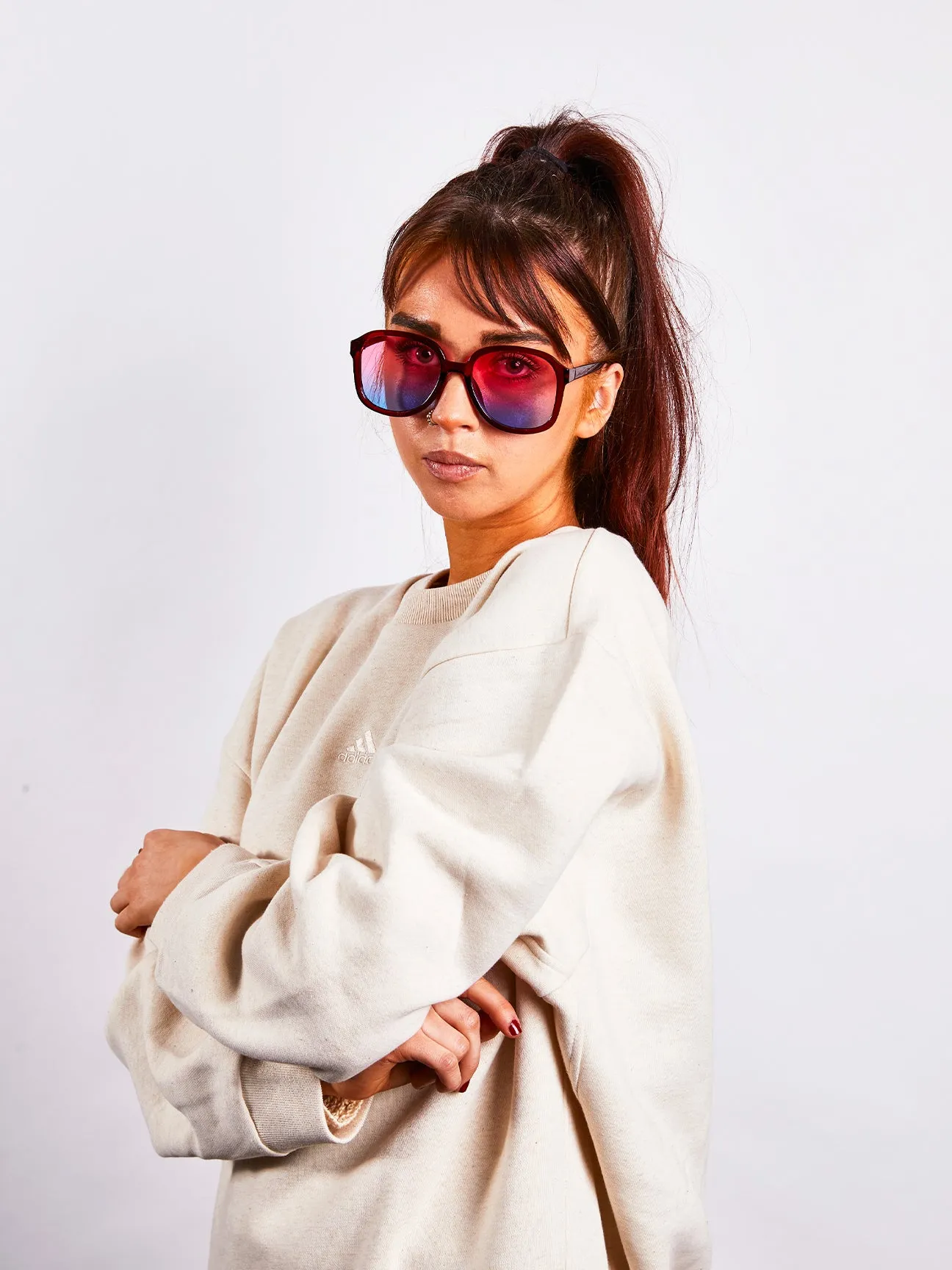 Ombre Lense Oversized Sunglasses 3 Ombre Lense Oversized Sunglasses