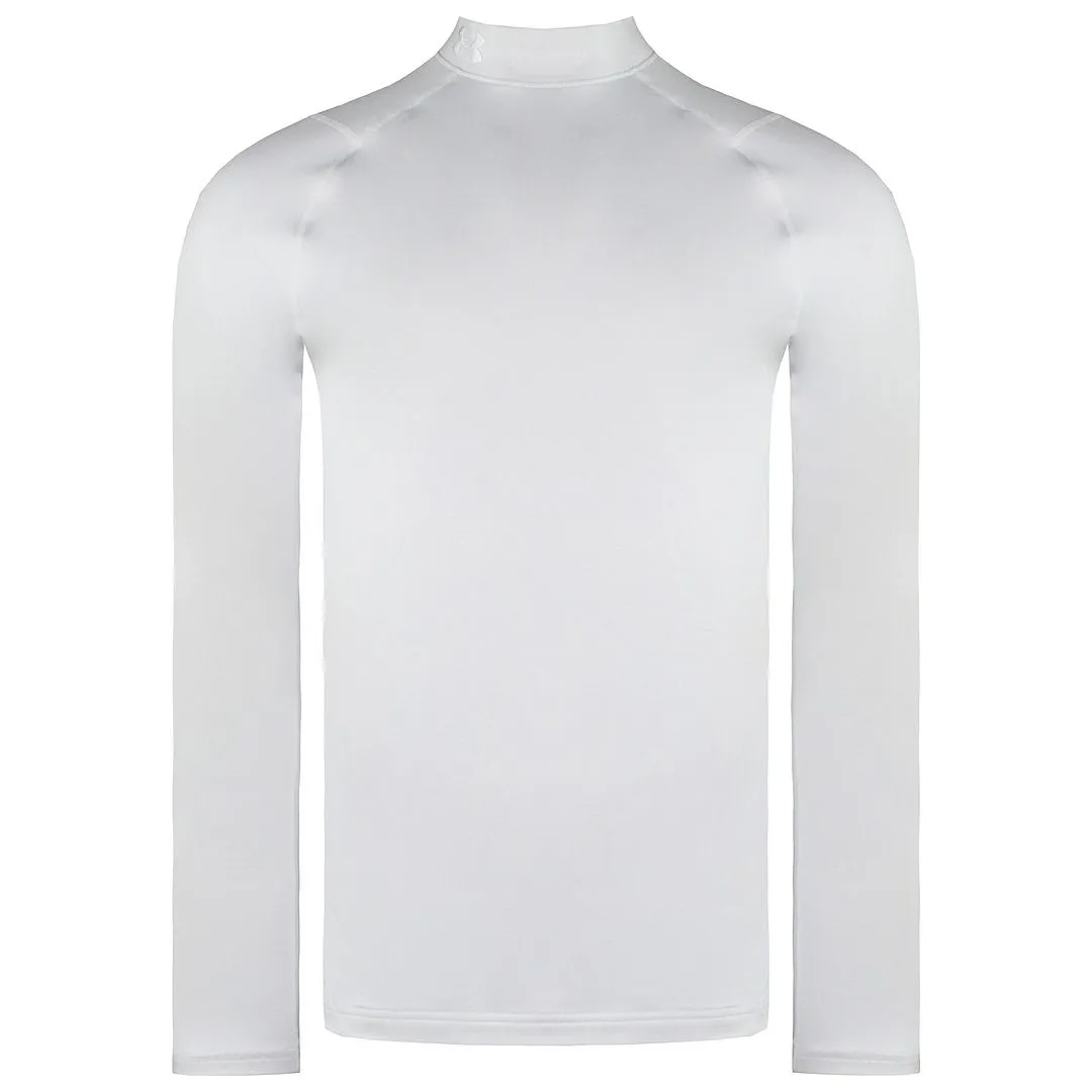 Cold Gear Long Sleeve White Infrared Fitted Golf Mock Baselayer