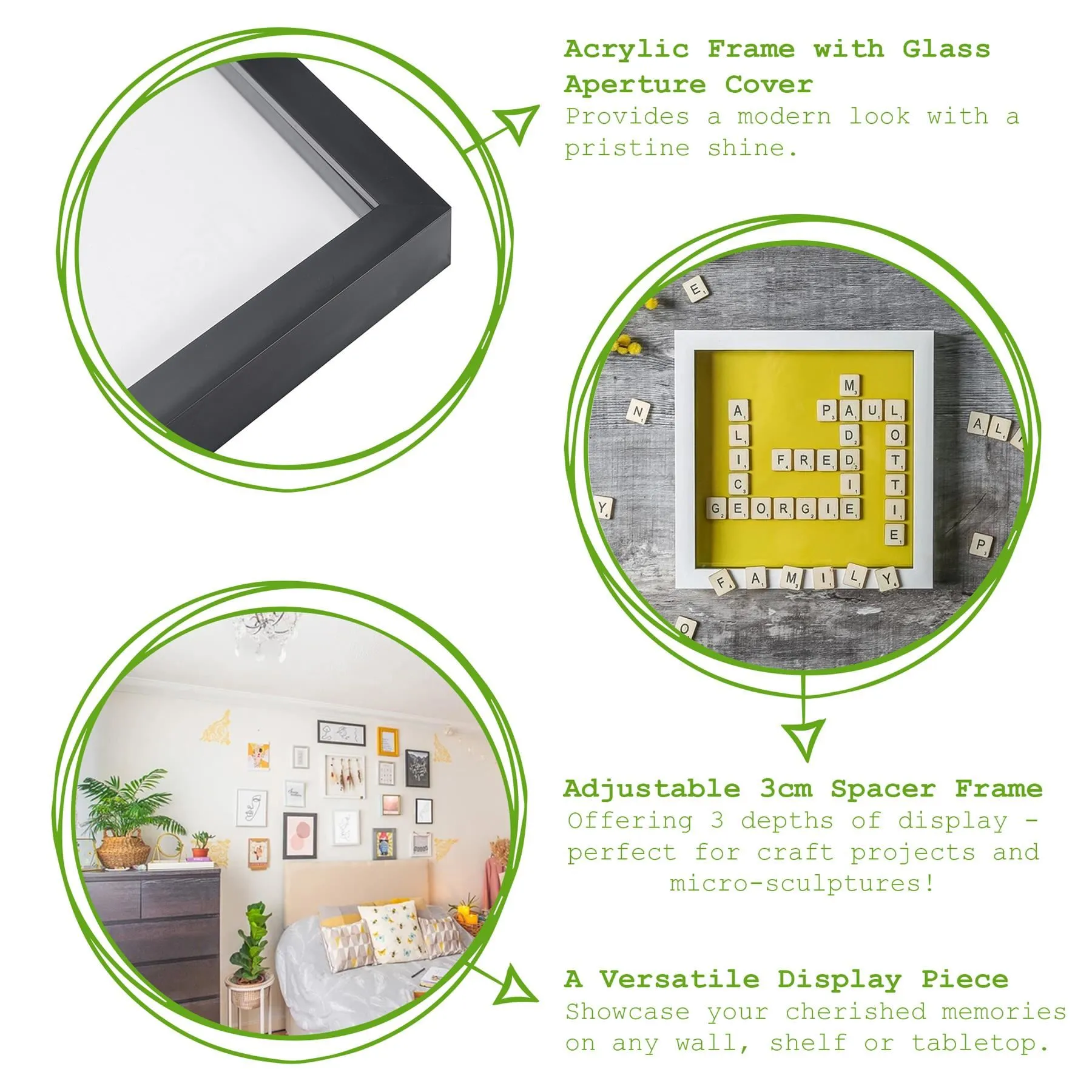 3D Box Photo Frames - 4 x 4 with 2 x 2 Mount - Black Mount - Pack of 5 2 3D Box Photo Frames - 4 x 4 with 2 x 2 Mount - Black Mount - Pack of 5