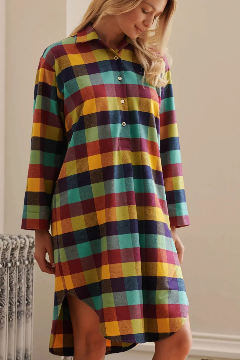'Edinburgh' Check Brushed Cotton Nightshirt