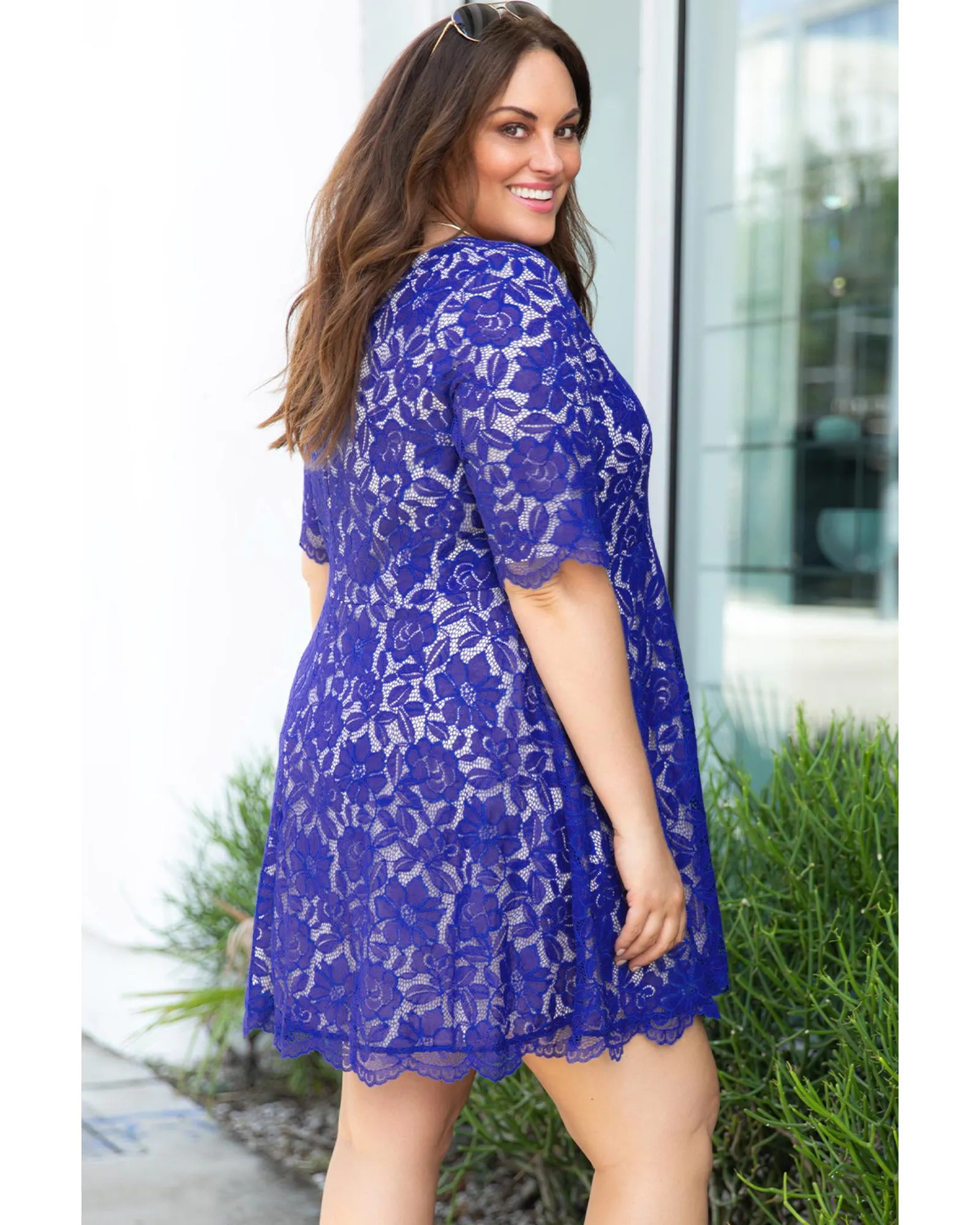 Lace Illusion Skater Dress 3 Lace Illusion Skater Dress