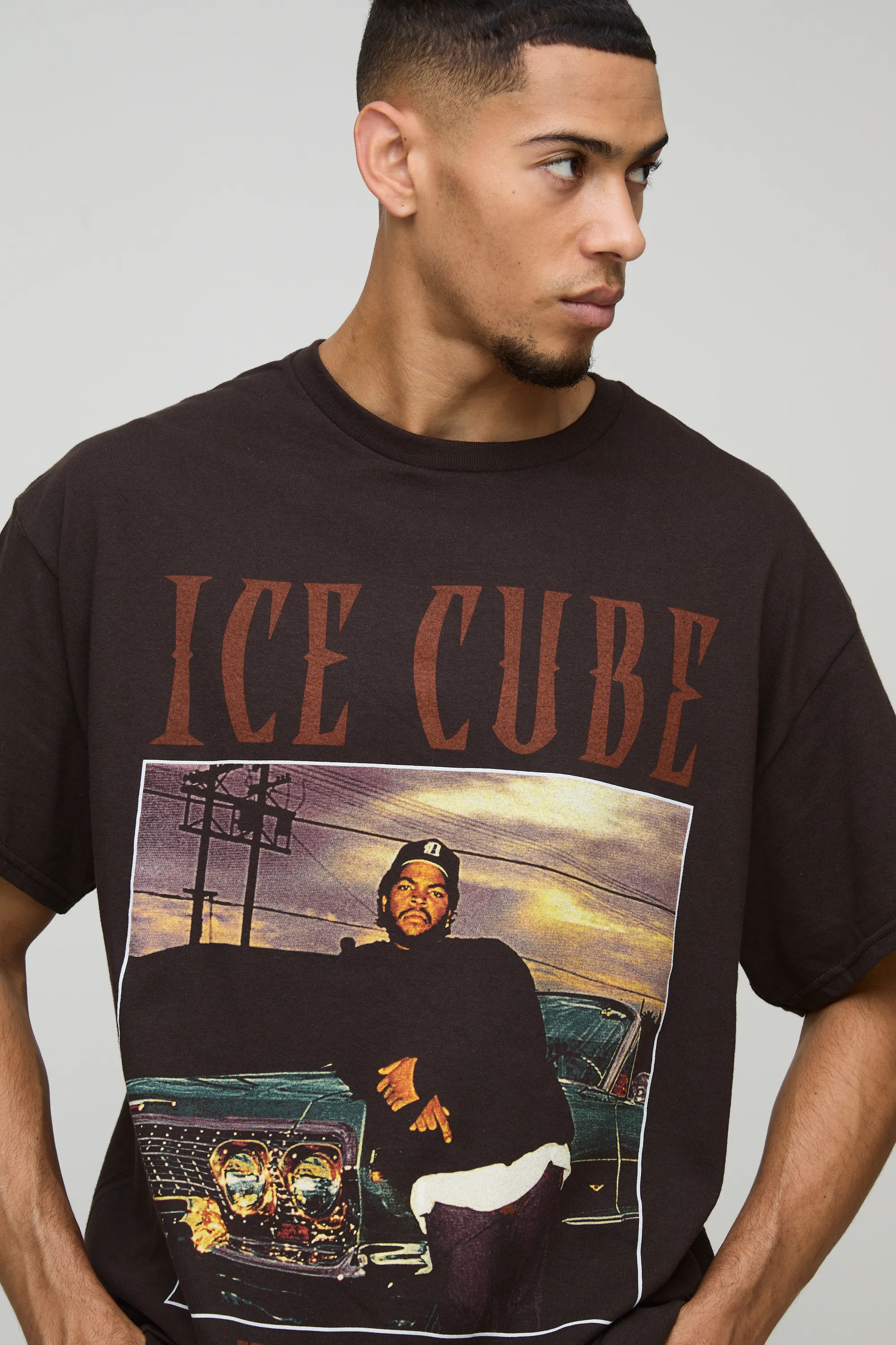 Oversized Ice Cube License Print T-Shirt 3 Oversized Ice Cube License Print T-Shirt