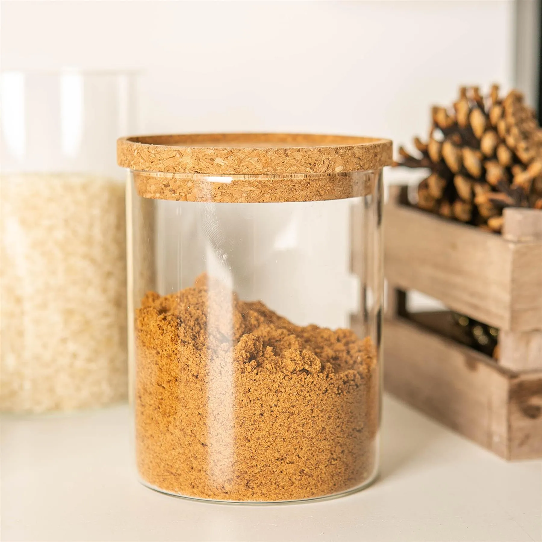 Scandi Storage Jar with Cork Lid 750ml 6 Scandi Storage Jar with Cork Lid 750ml