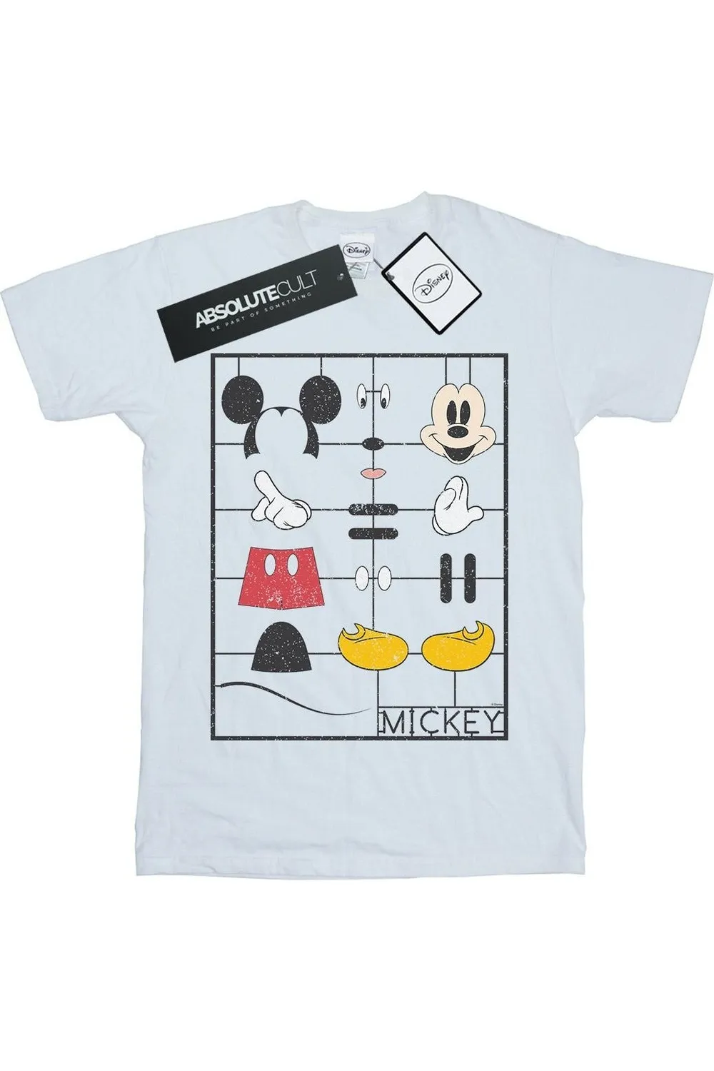 Mickey Mouse Construction Kit Cotton Boyfriend T-Shirt 2 Mickey Mouse Construction Kit Cotton Boyfriend T-Shirt