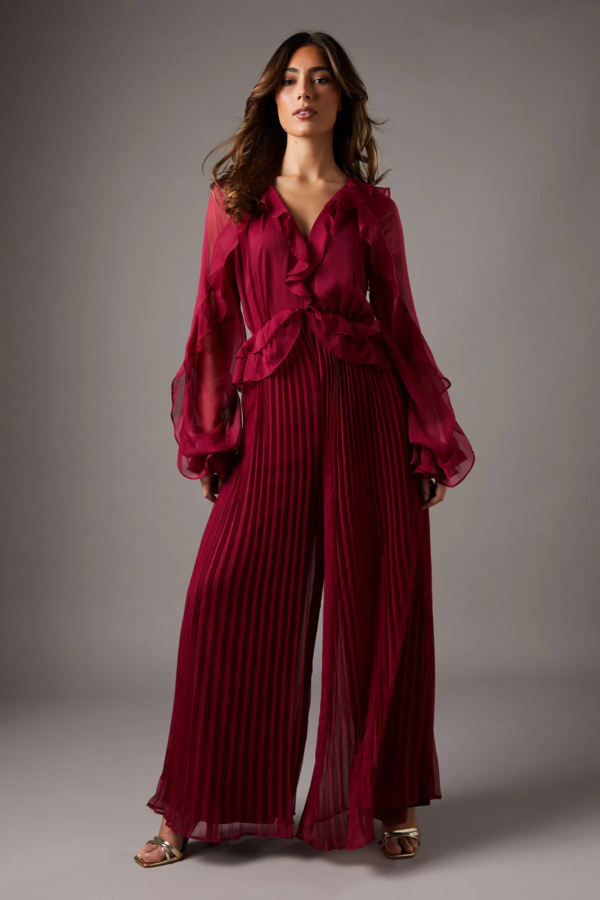Soft Chiffon Frill Jumpsuit 1 Soft Chiffon Frill Jumpsuit