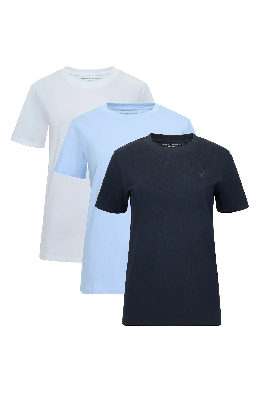 3 Pack Cotton Crew Neck Logo Short Sleeve T-Shirts