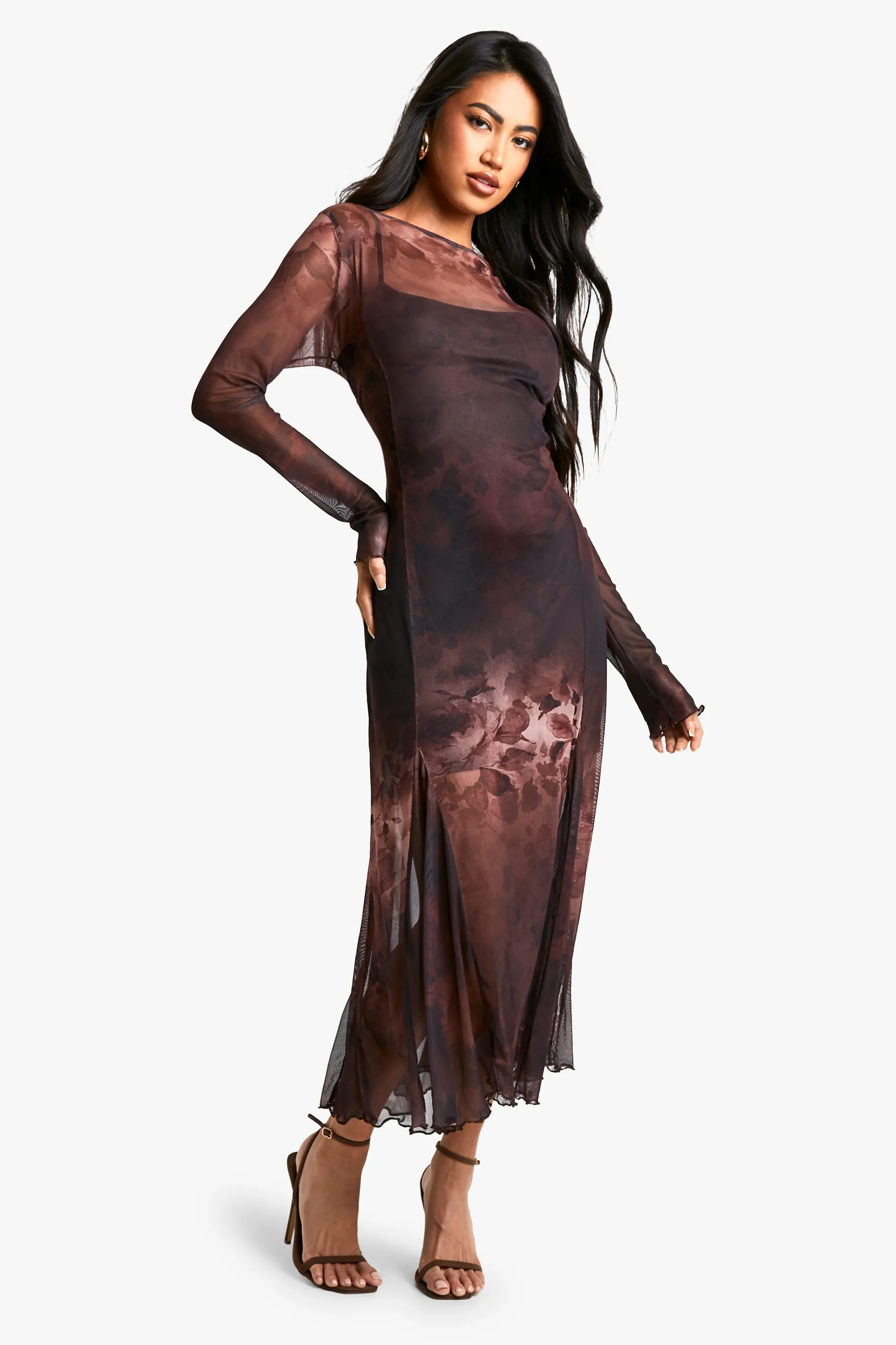 Floral Godet Hem Maxi Dress 3 Floral Godet Hem Maxi Dress
