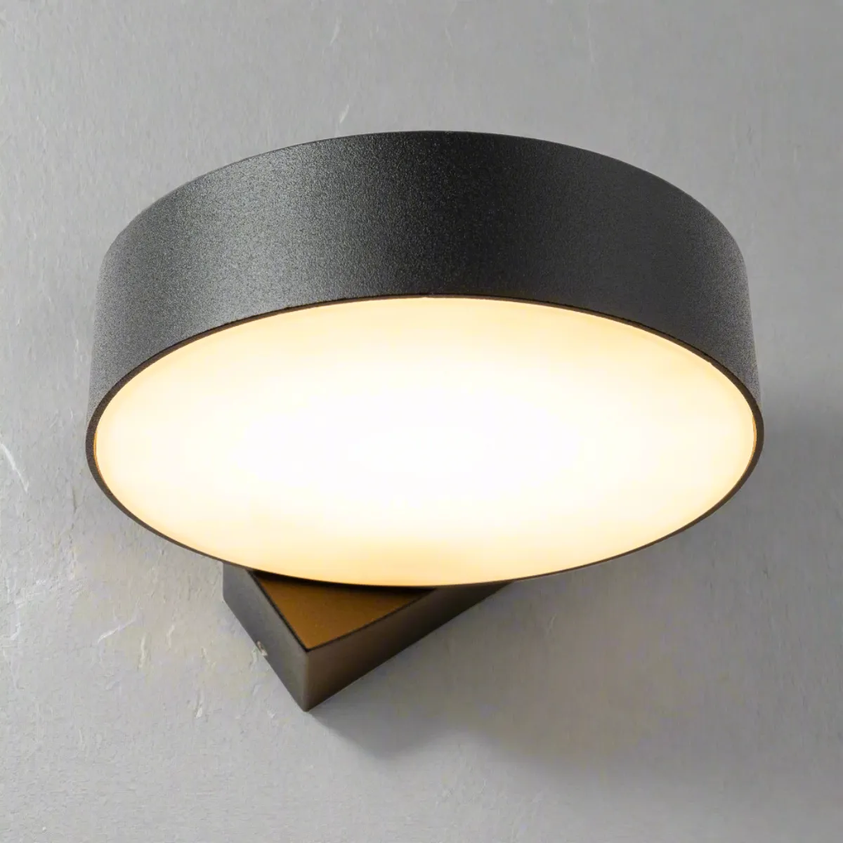 Darcy Black Adjustable Round LED Outdoor Wall Light 3000k Warm White IP54 7 Darcy Black Adjustable Round LED Outdoor Wall Light 3000k Warm White IP54