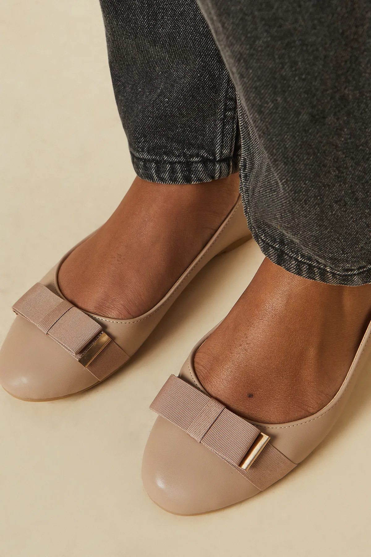 Violet Comfort Bow Detail Ballerinas 3 Violet Comfort Bow Detail Ballerinas