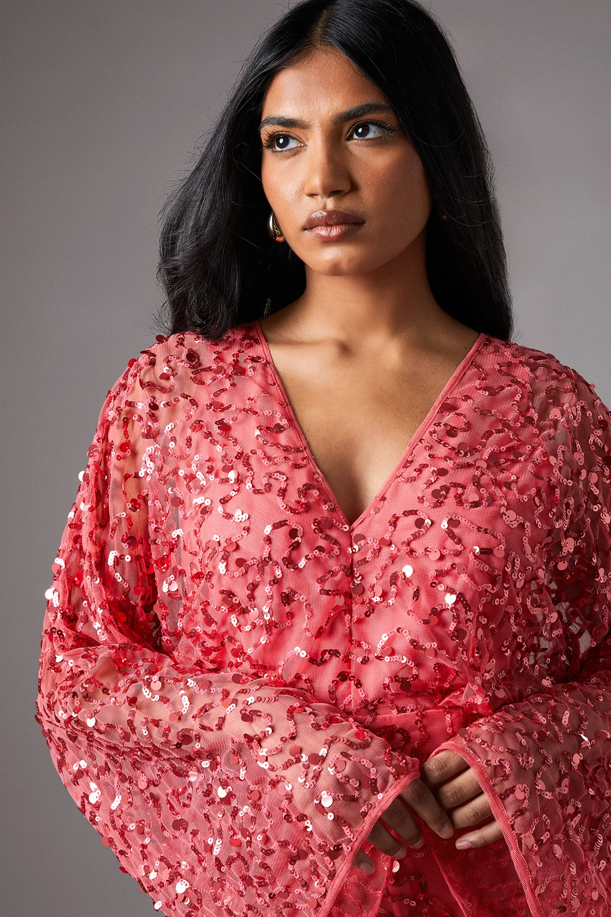 Petite Sequin Batwing Jumpsuit 3 Petite Sequin Batwing Jumpsuit