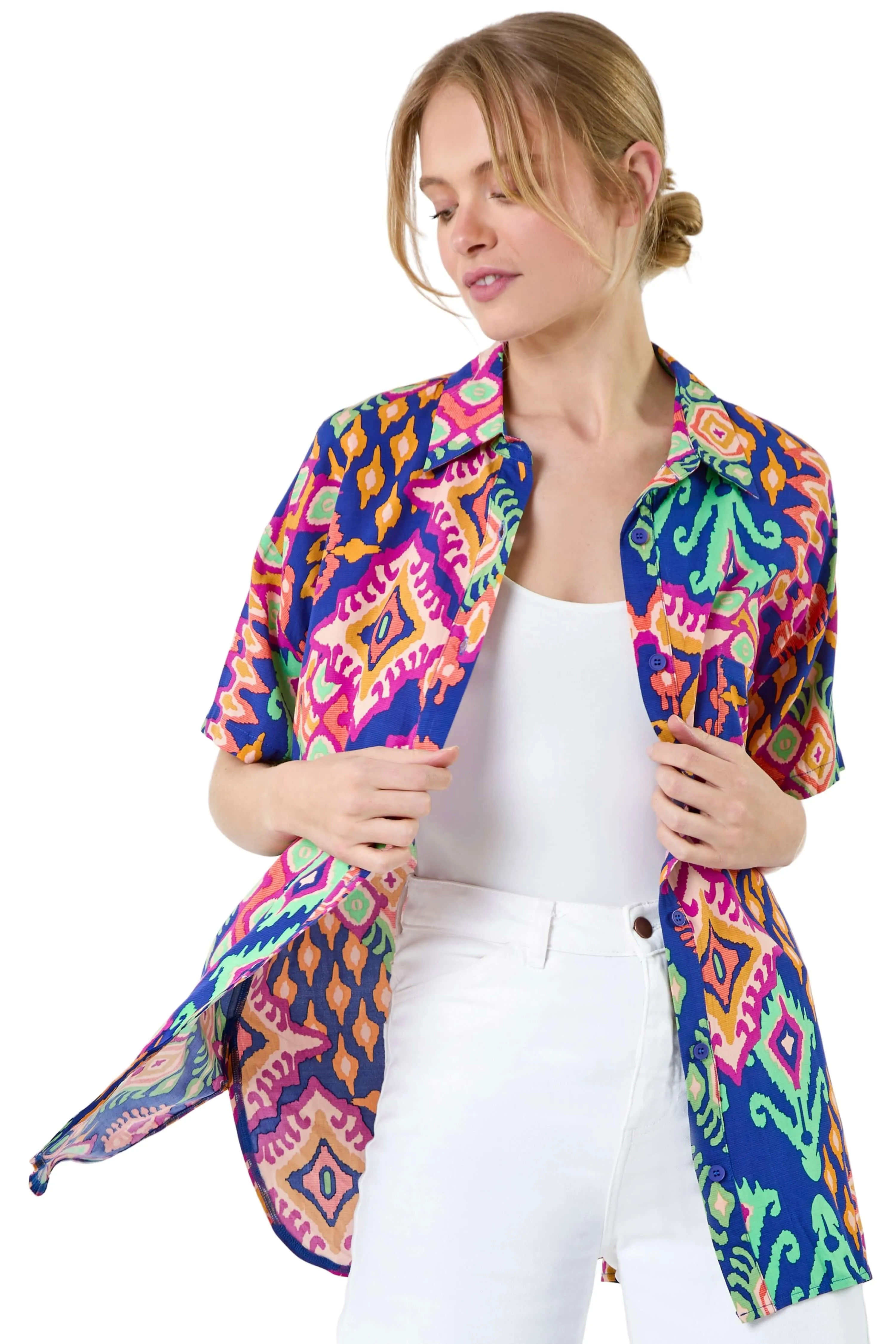 Aztec Print Short Sleeve Shirt 1 Aztec Print Short Sleeve Shirt
