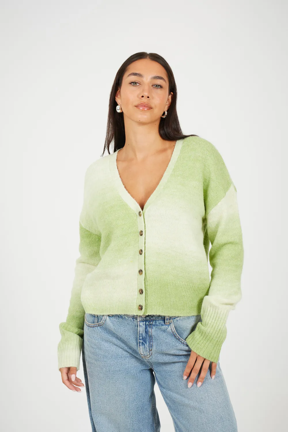 Button Through Space Dye Cardigan 1 Button Through Space Dye Cardigan