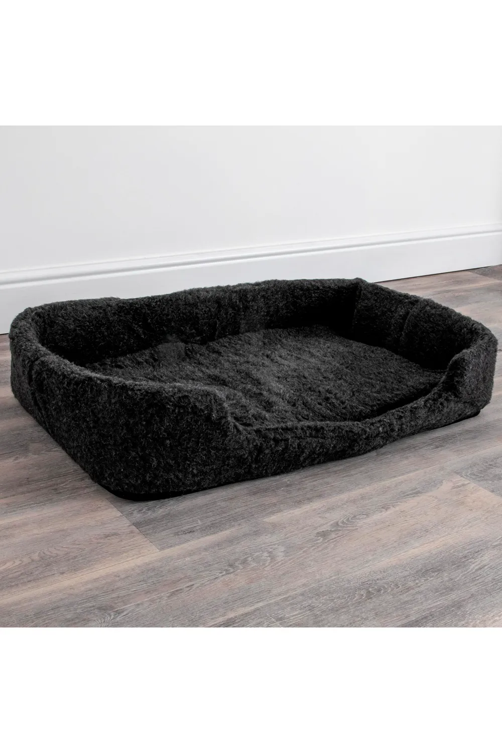 Merino Wool Pet Bed - black 2 Merino Wool Pet Bed - black