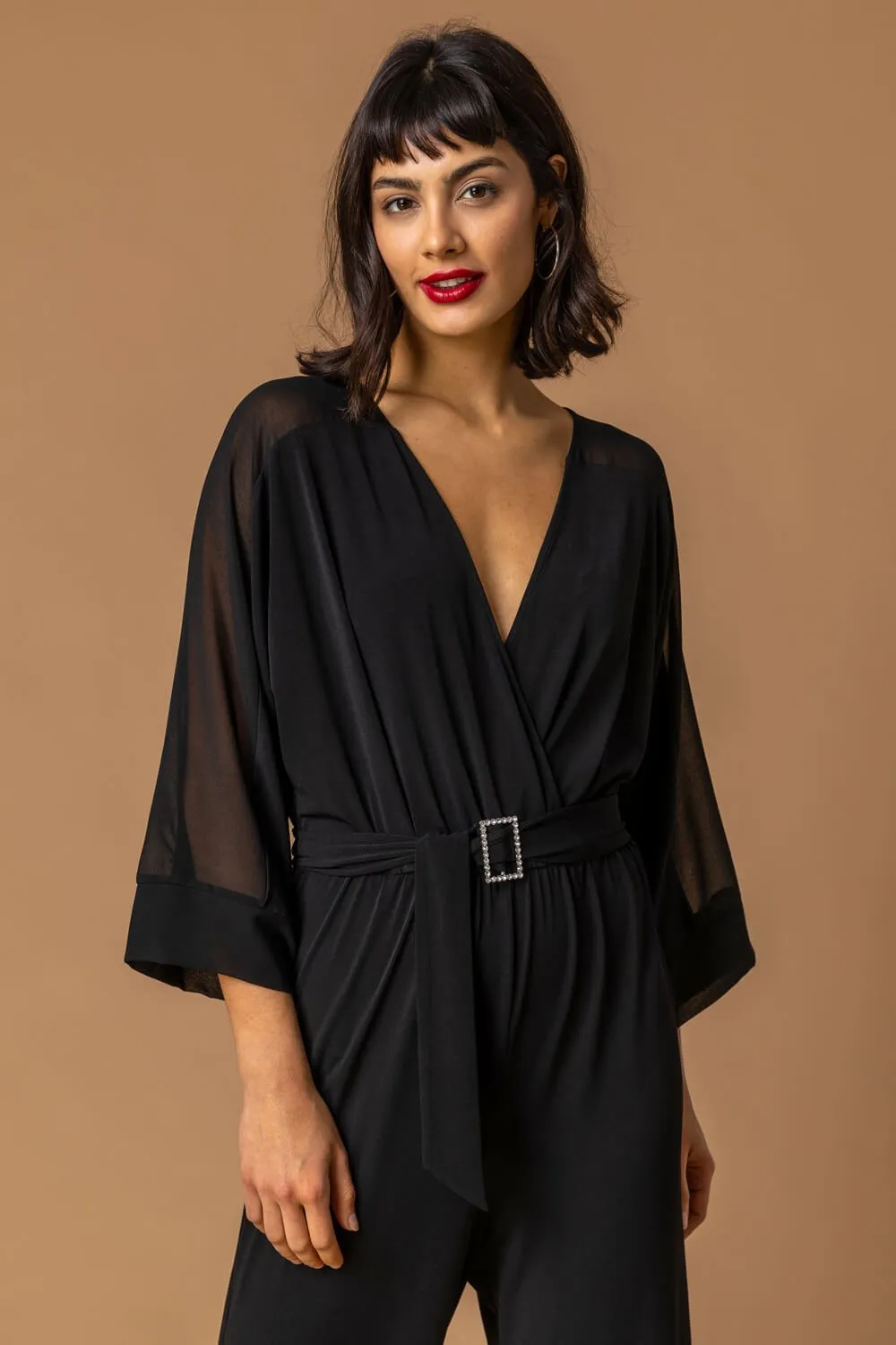 Belt Detail Wrap Jumpsuit 2 Belt Detail Wrap Jumpsuit