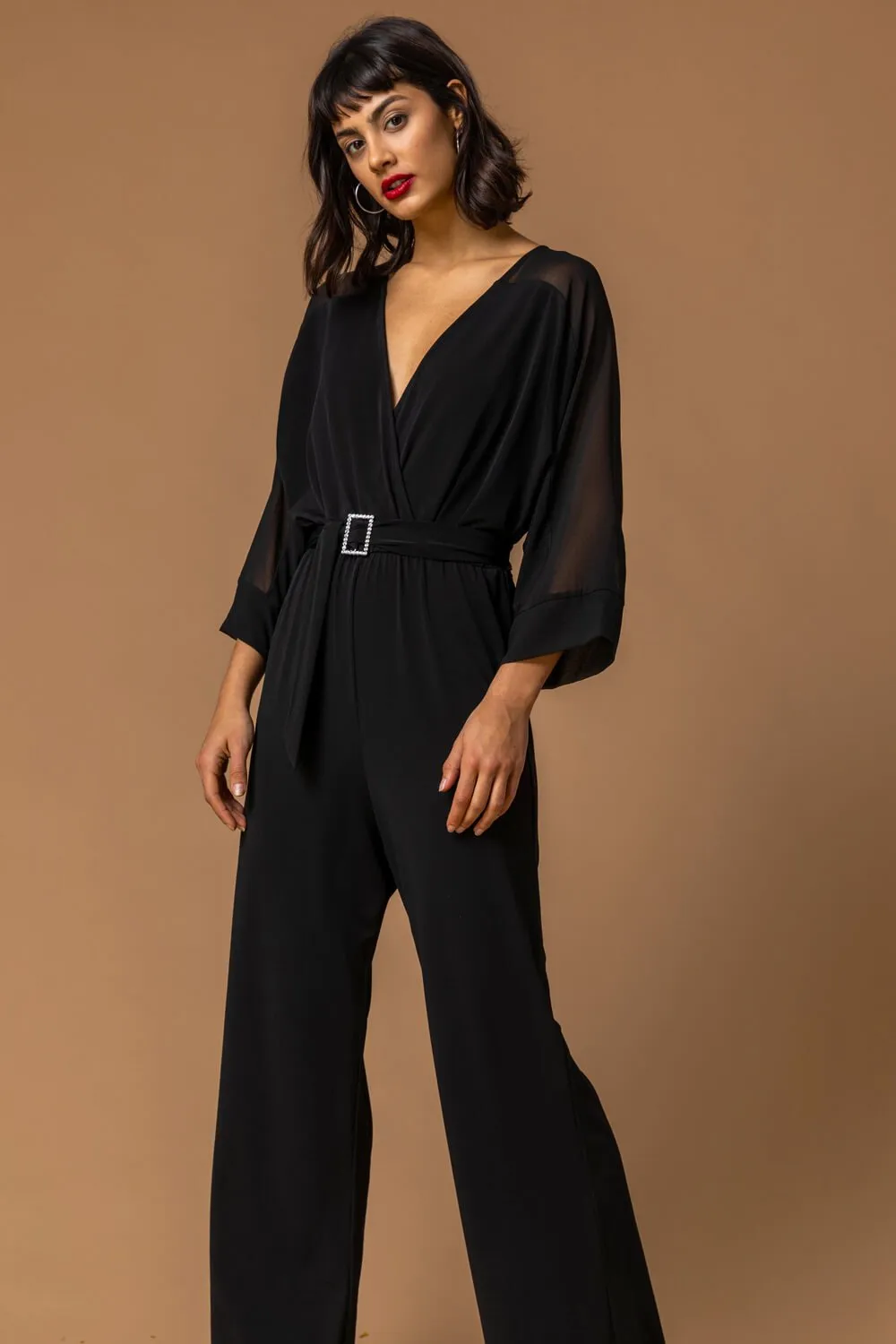 Belt Detail Wrap Jumpsuit 4 Belt Detail Wrap Jumpsuit