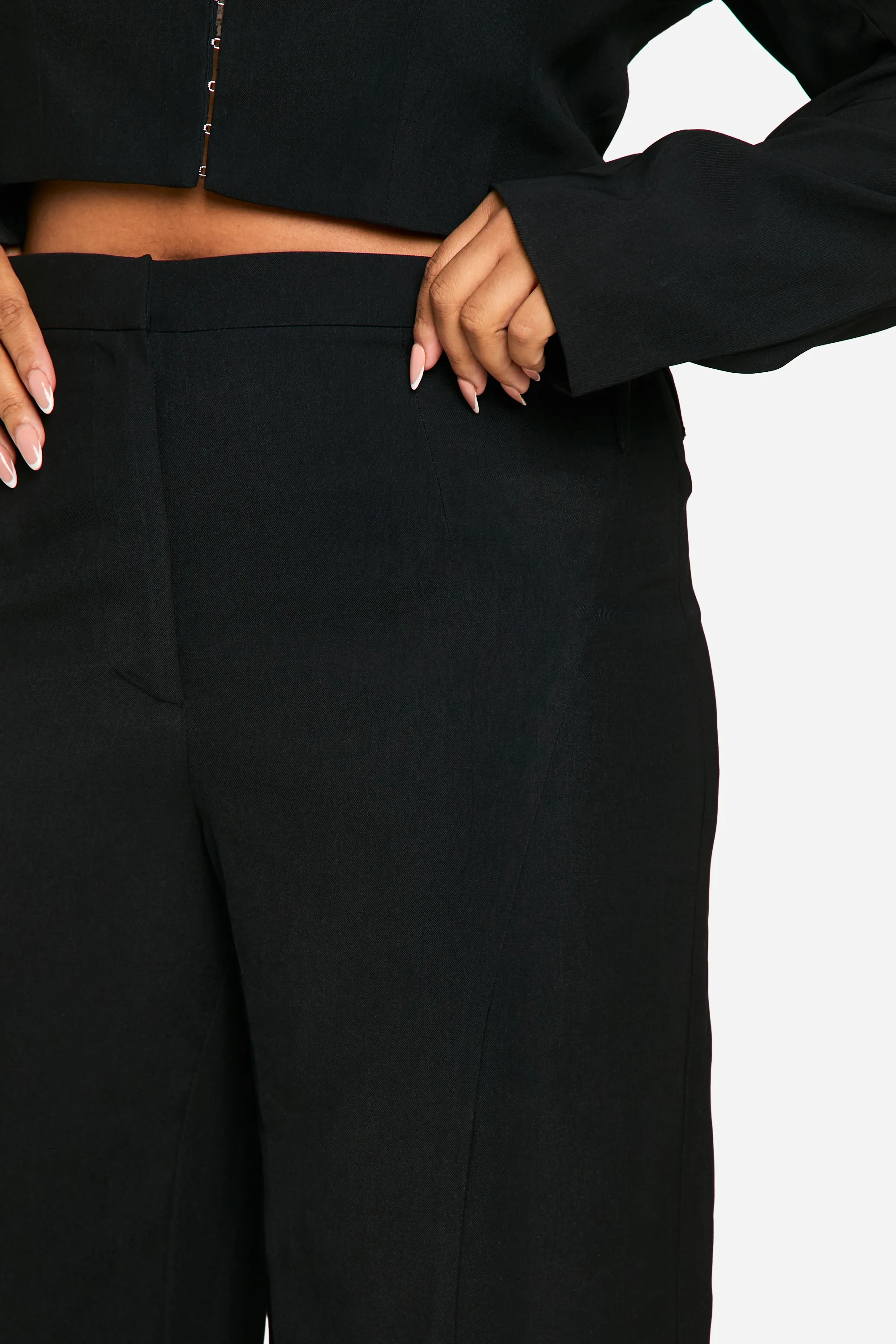 Plus Seam Detail Wide Leg Tailored Trouser 4 Plus Seam Detail Wide Leg Tailored Trouser
