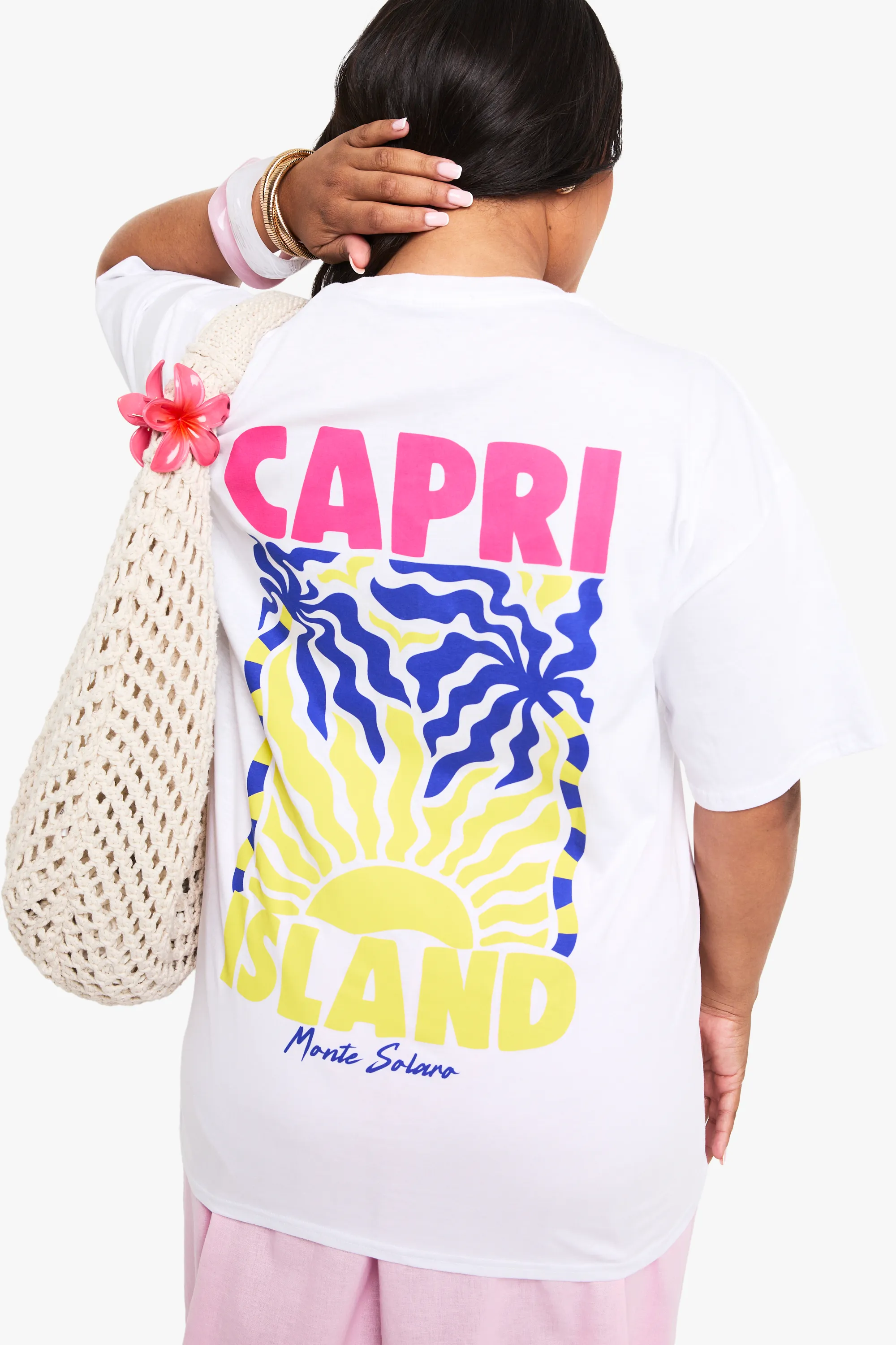 Plus Capri Oversized T-Shirt