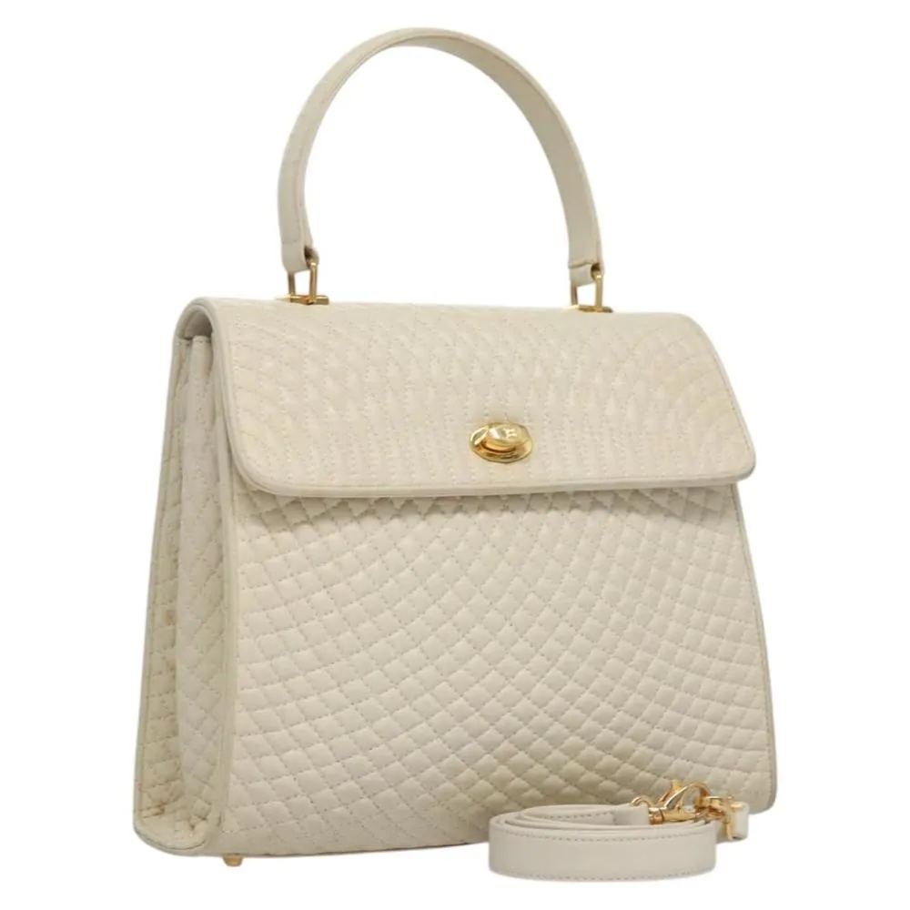Preloved Quilted Convertible Handbag- White 1 Preloved Quilted Convertible Handbag- White