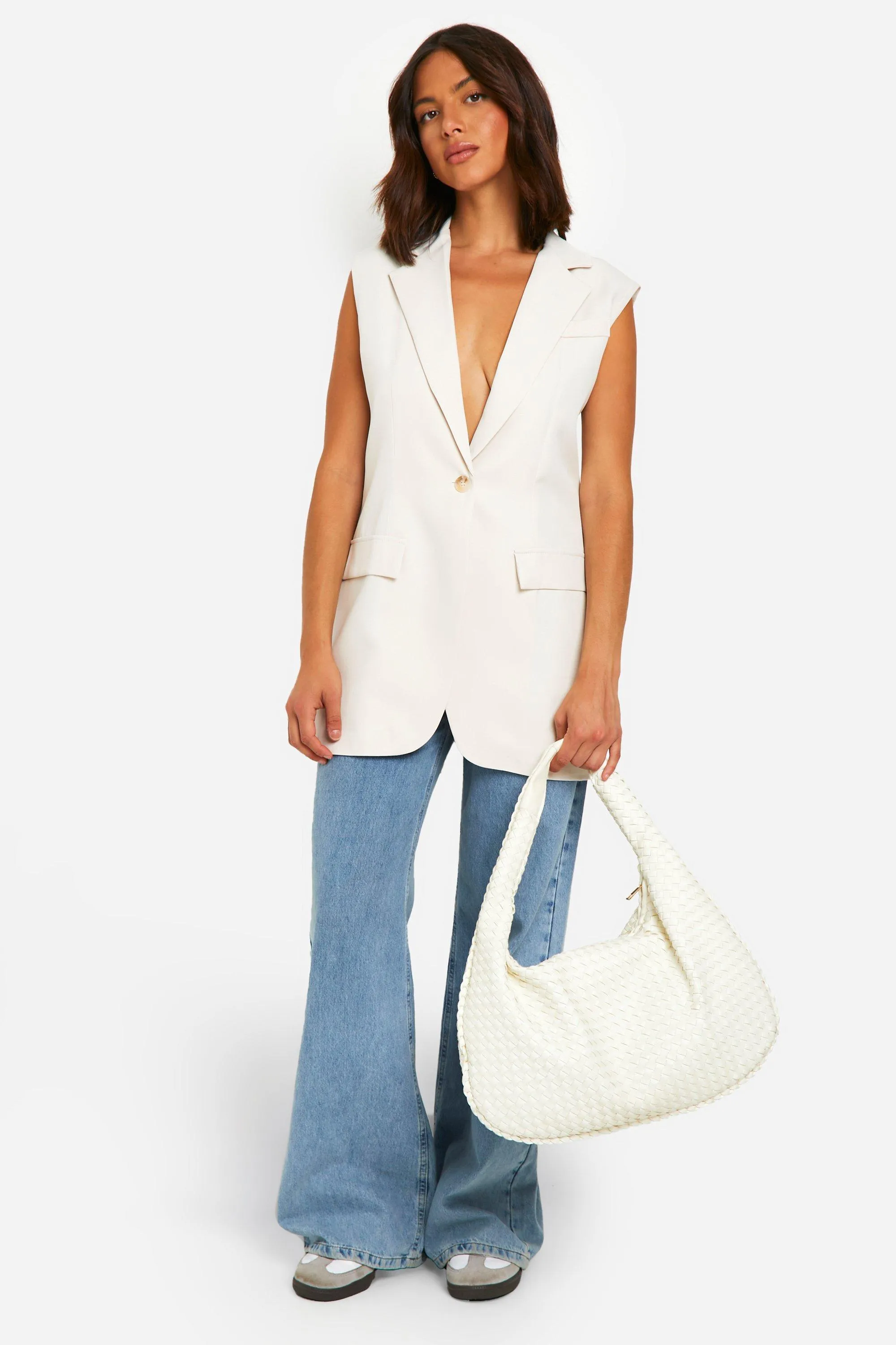 Longline Sleeveless Blazer 3 Longline Sleeveless Blazer