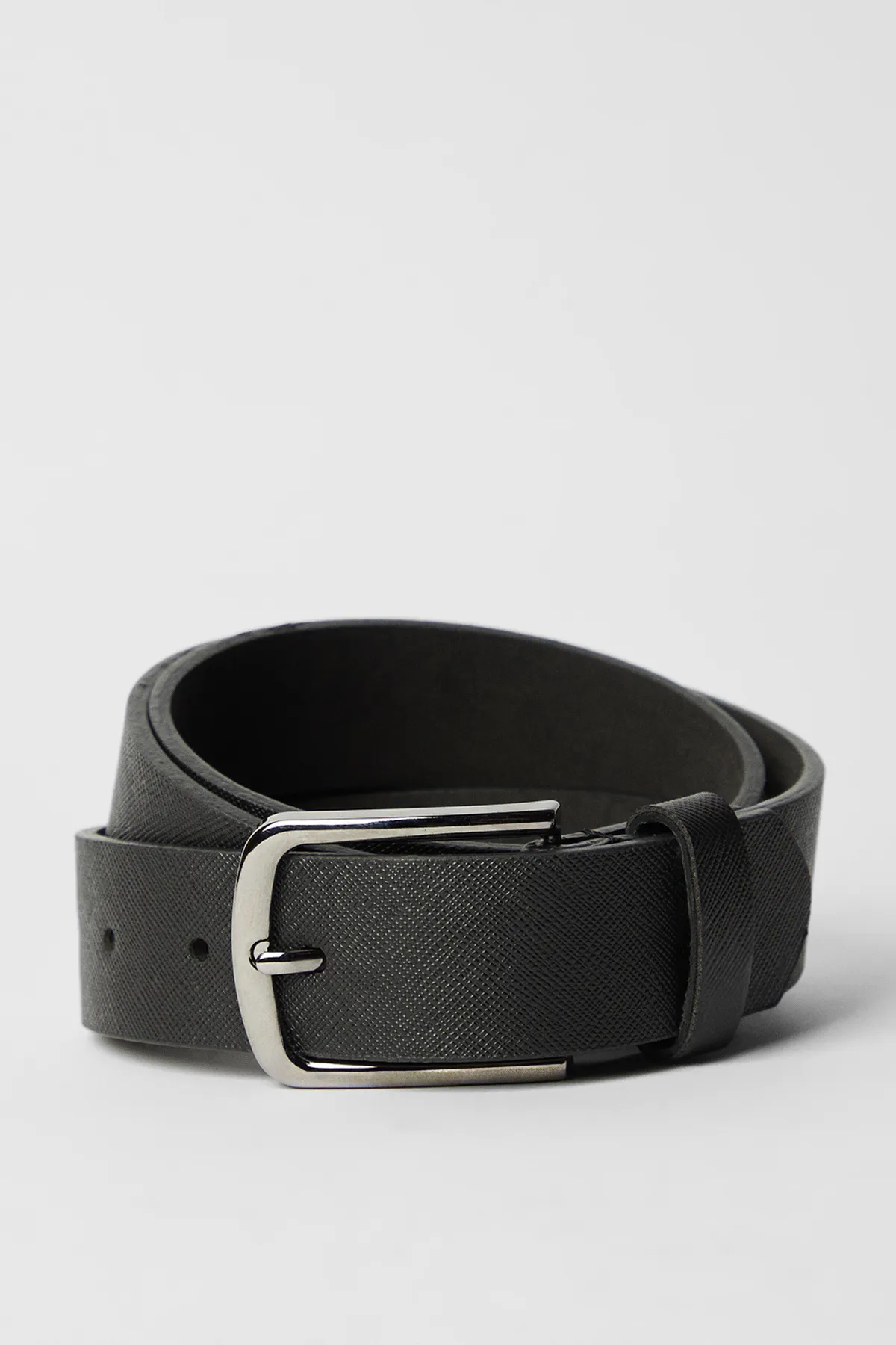 Black Textured Belt