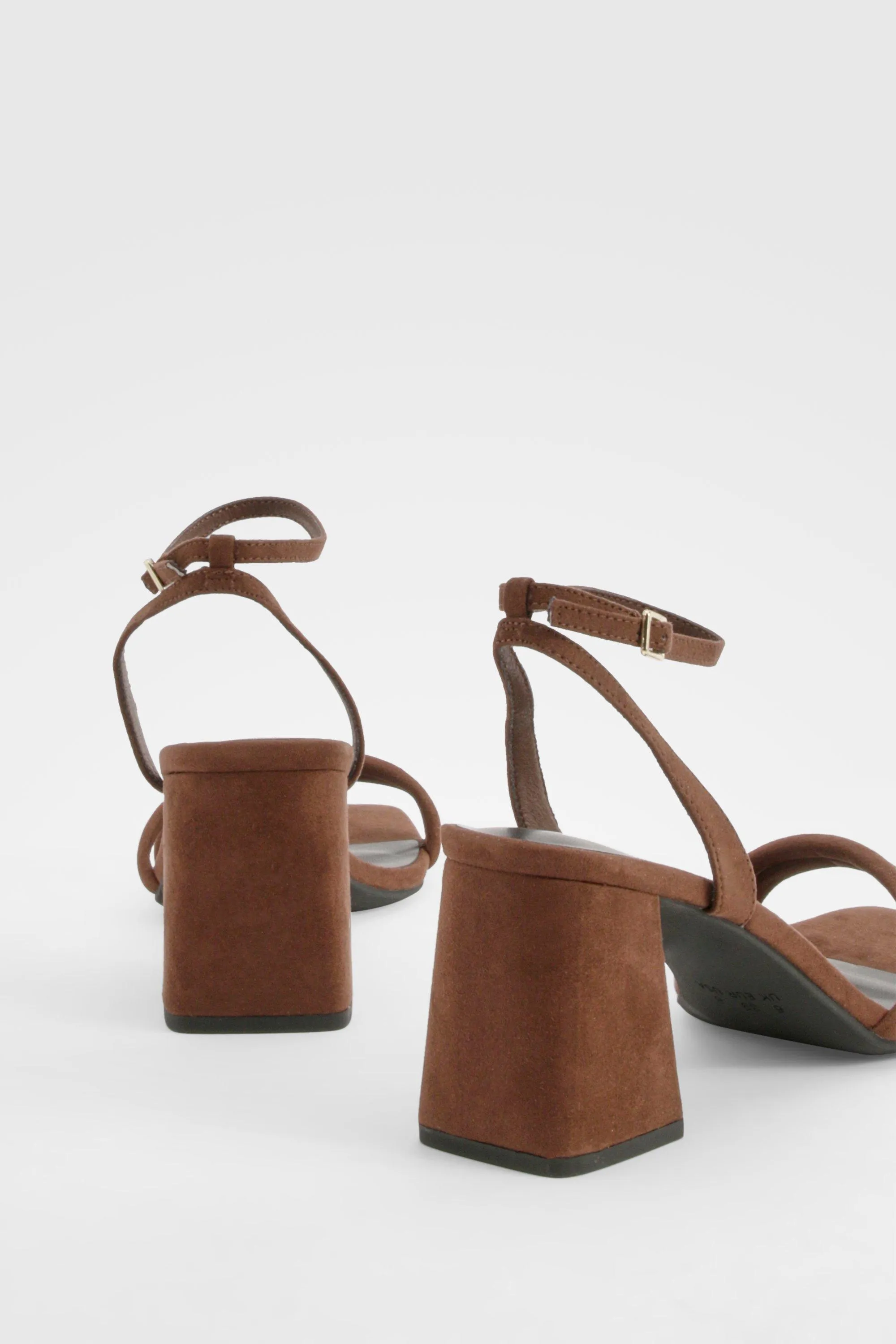 Padded Strap 2 Part Mid Block Heels 3 Padded Strap 2 Part Mid Block Heels