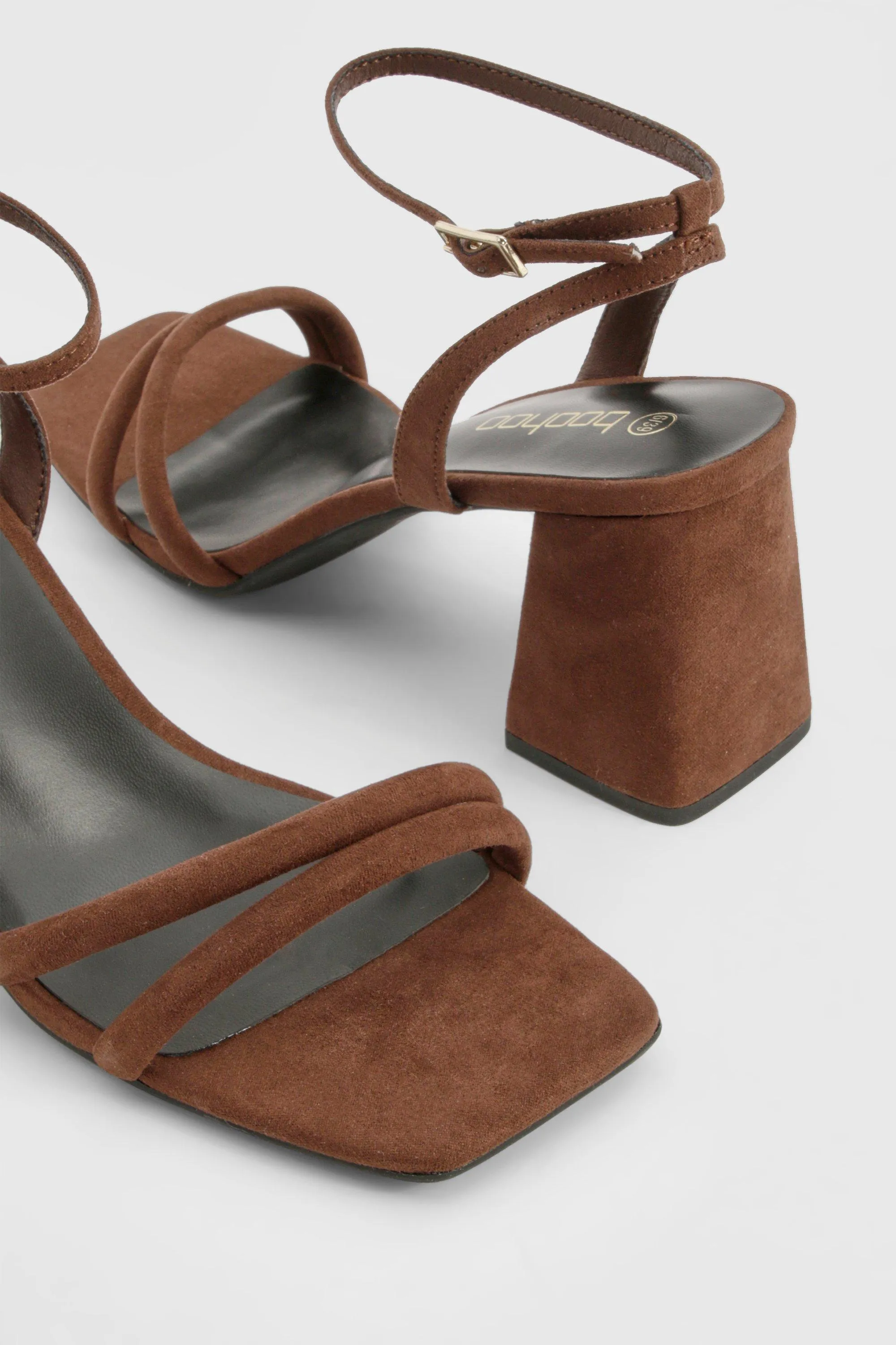 Padded Strap 2 Part Mid Block Heels 5 Padded Strap 2 Part Mid Block Heels