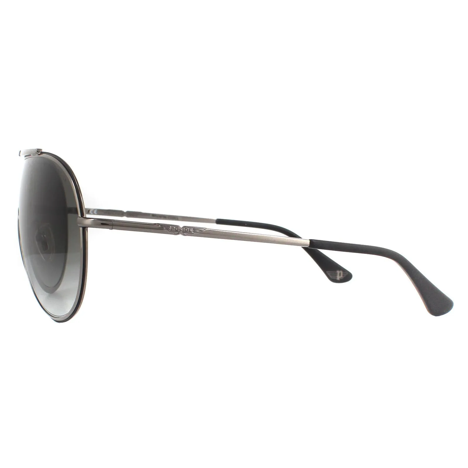 Shield Shiny Gunmetal Smoke Grey Gradient Sunglasses 3 Shield Shiny Gunmetal Smoke Grey Gradient Sunglasses