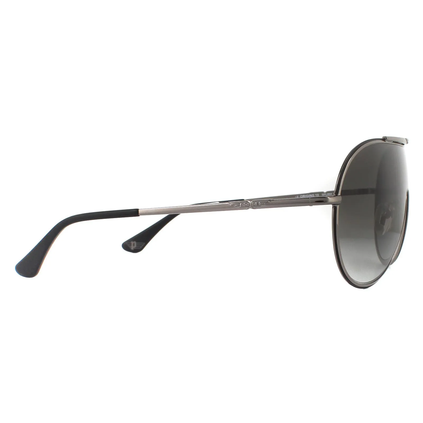 Shield Shiny Gunmetal Smoke Grey Gradient Sunglasses 4 Shield Shiny Gunmetal Smoke Grey Gradient Sunglasses