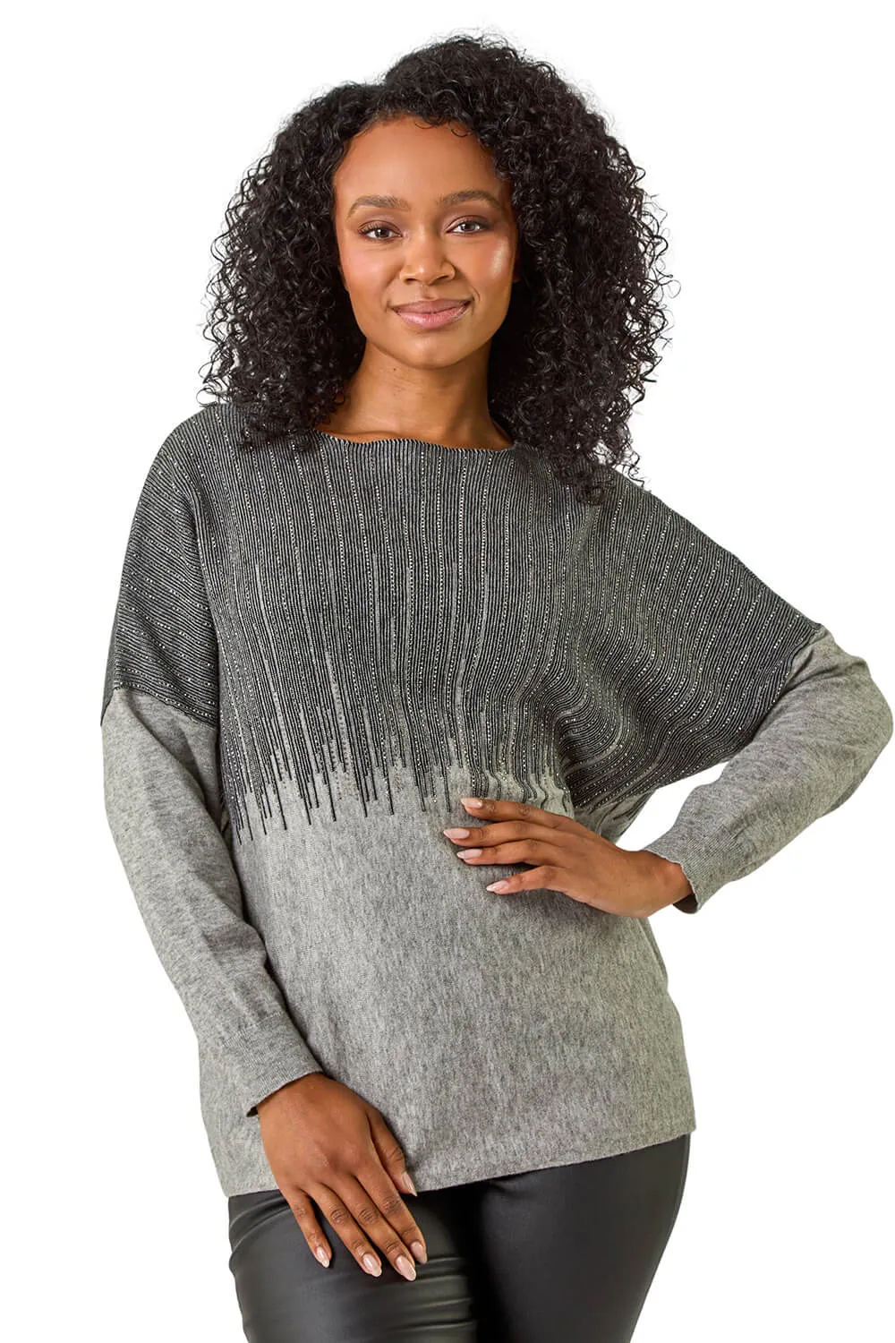 Petite Sparkle Hotfix Knit Jumper