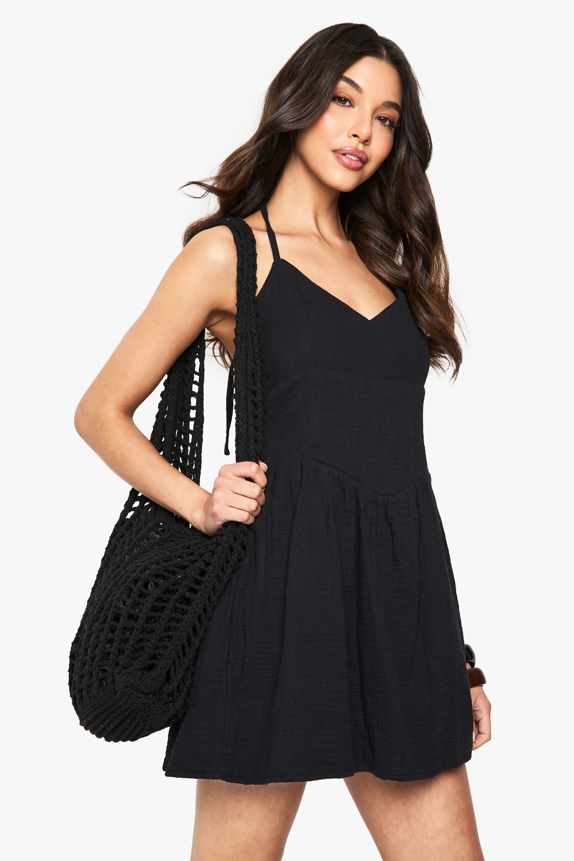 Textured Cheesecloth Skater Dress 1 Textured Cheesecloth Skater Dress