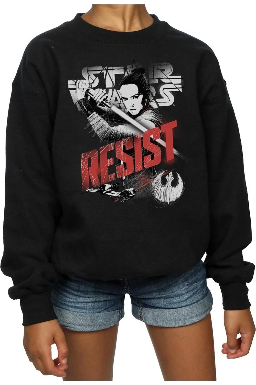 The Last Jedi Rey Resist Sweatshirt 3 The Last Jedi Rey Resist Sweatshirt
