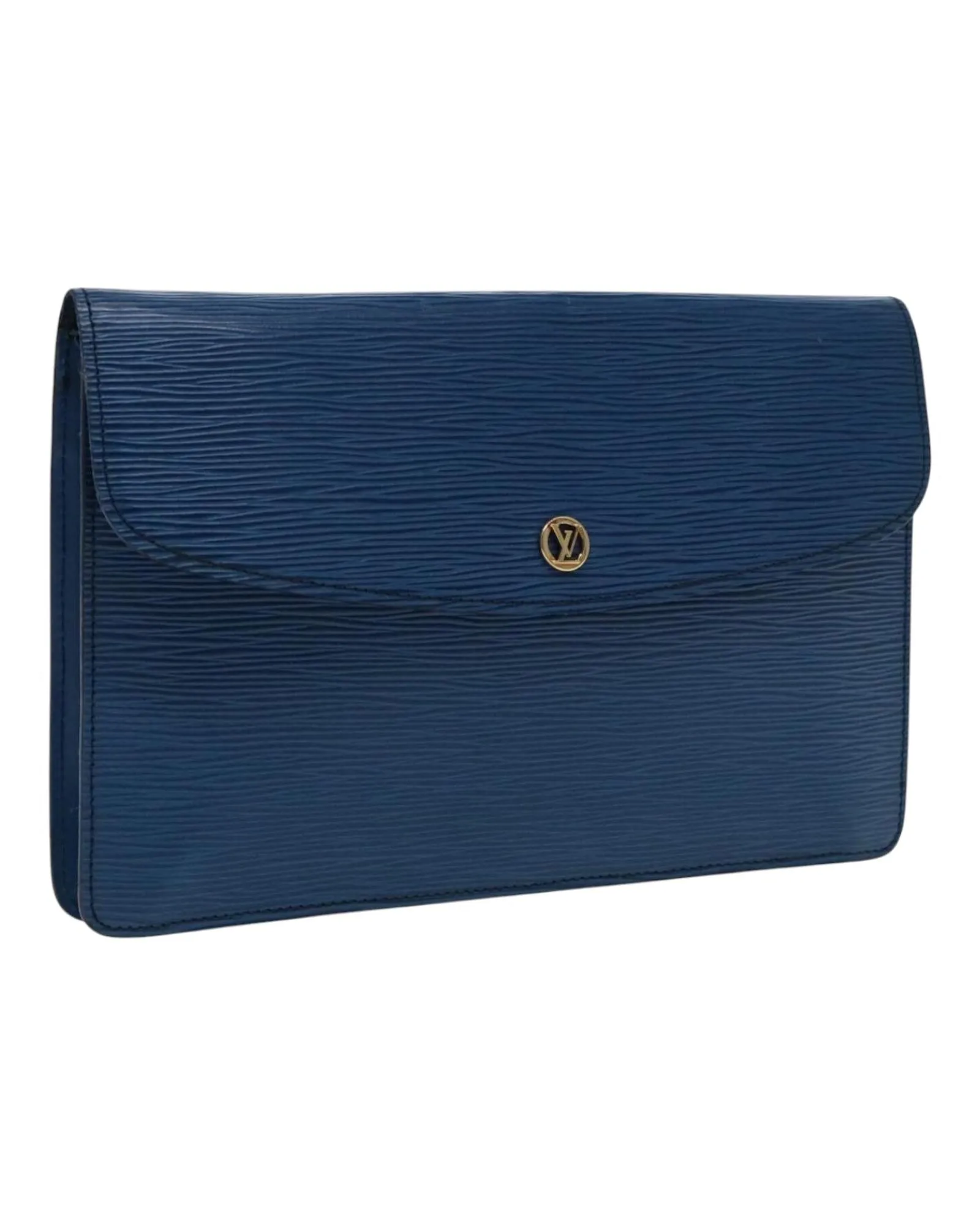 Preloved Epi Leather Clutch- Blue Clutches 1 Preloved Epi Leather Clutch- Blue Clutches