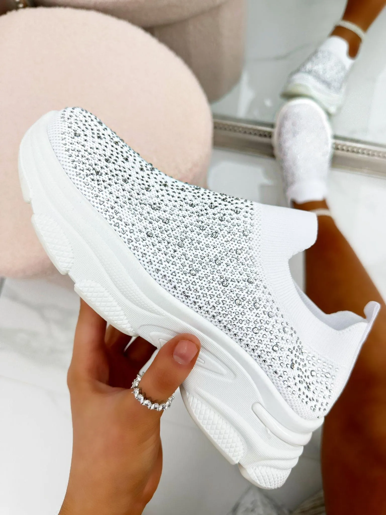 Crystal Comfort Sporty Sock Trainers