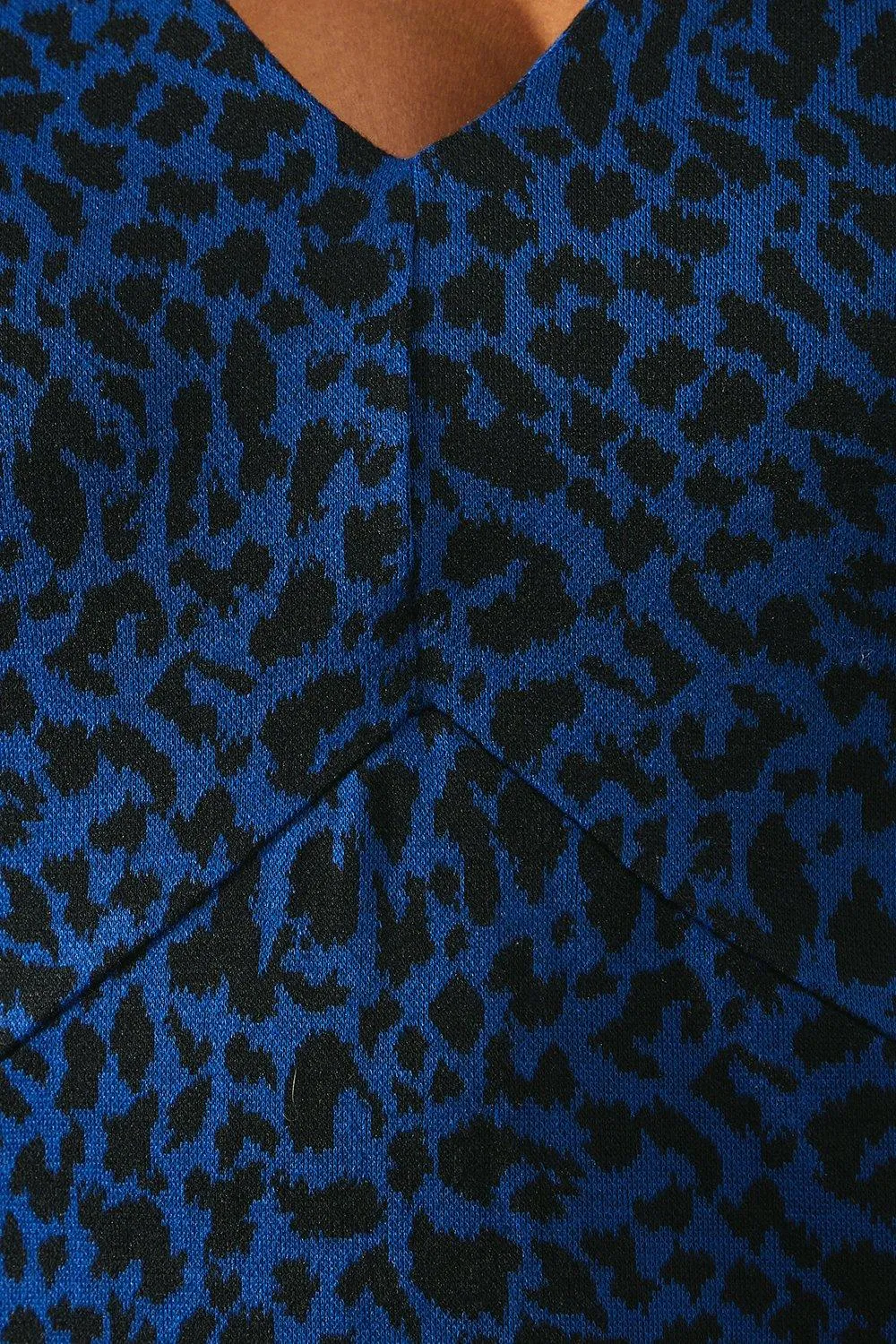 Cobalt Animal Jacquard Ponte Midi Dress 5 Cobalt Animal Jacquard Ponte Midi Dress